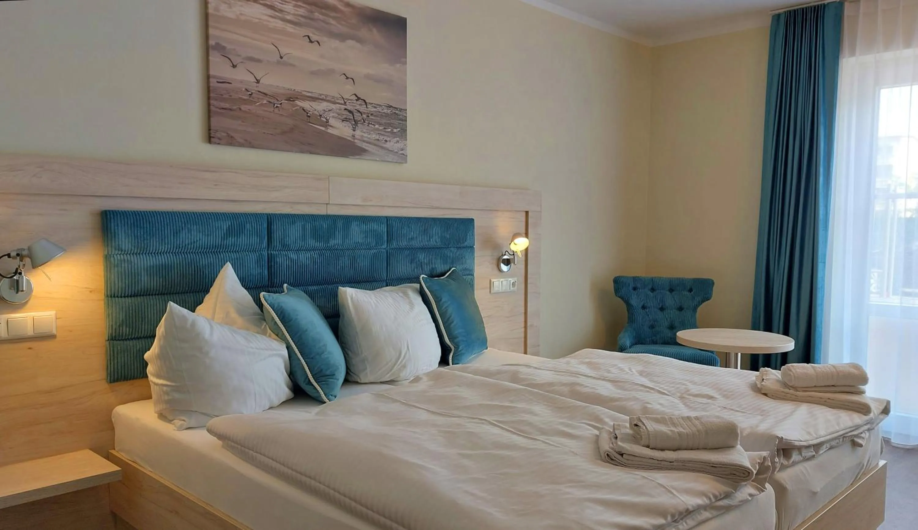 Bed in Hotel Nordkap