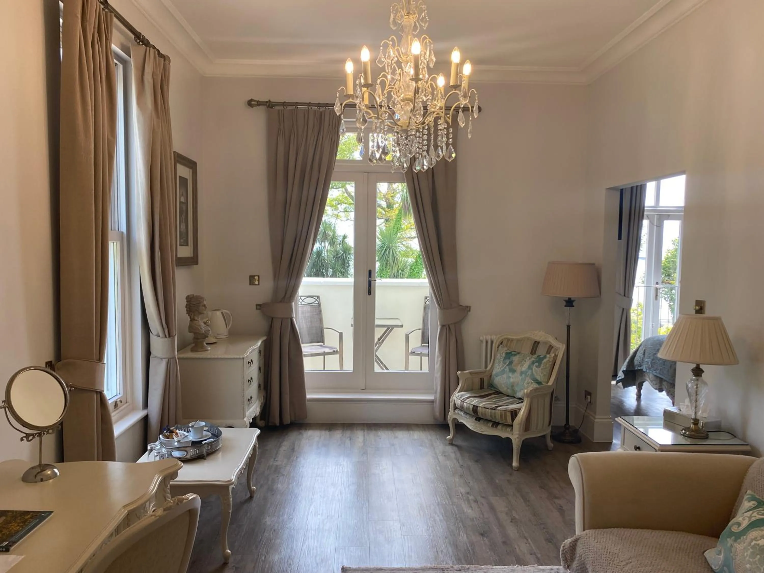 Living room in La Haule Manor