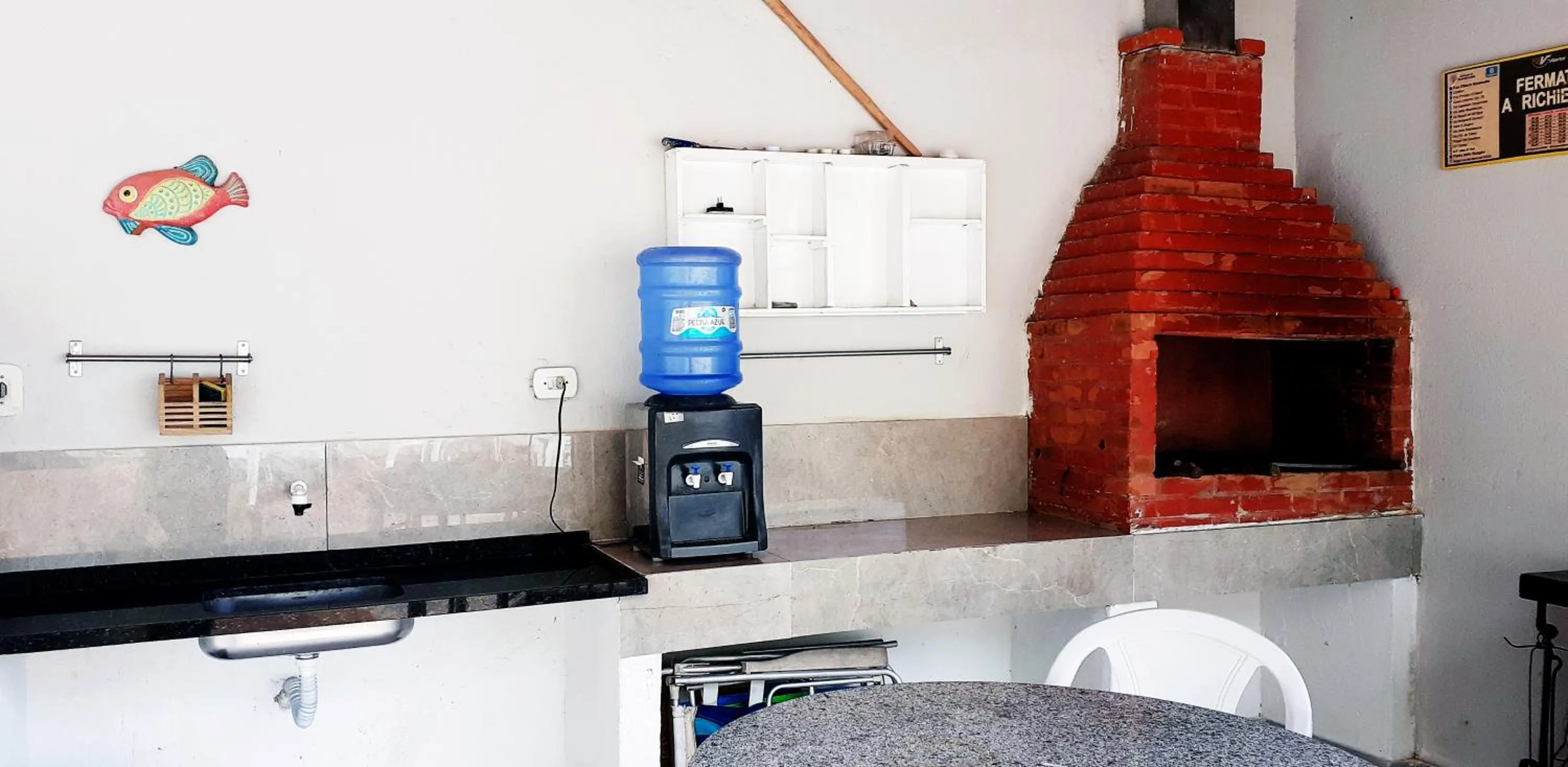 BBQ facilities in Casa na praia de Setiba com panorama fantástico