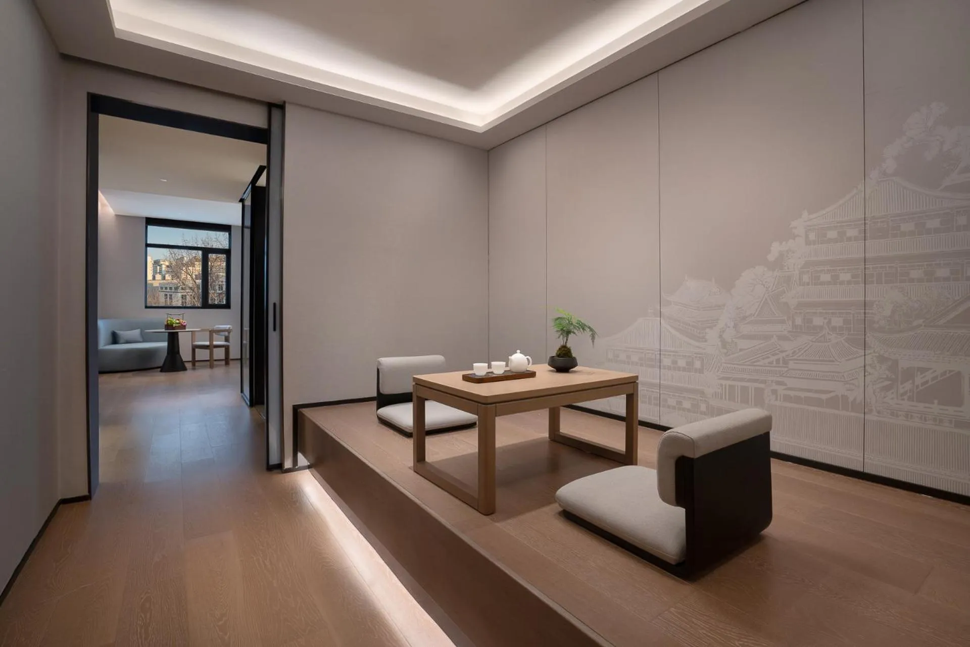 Seating area in SSAW Garden Hotel Beijing