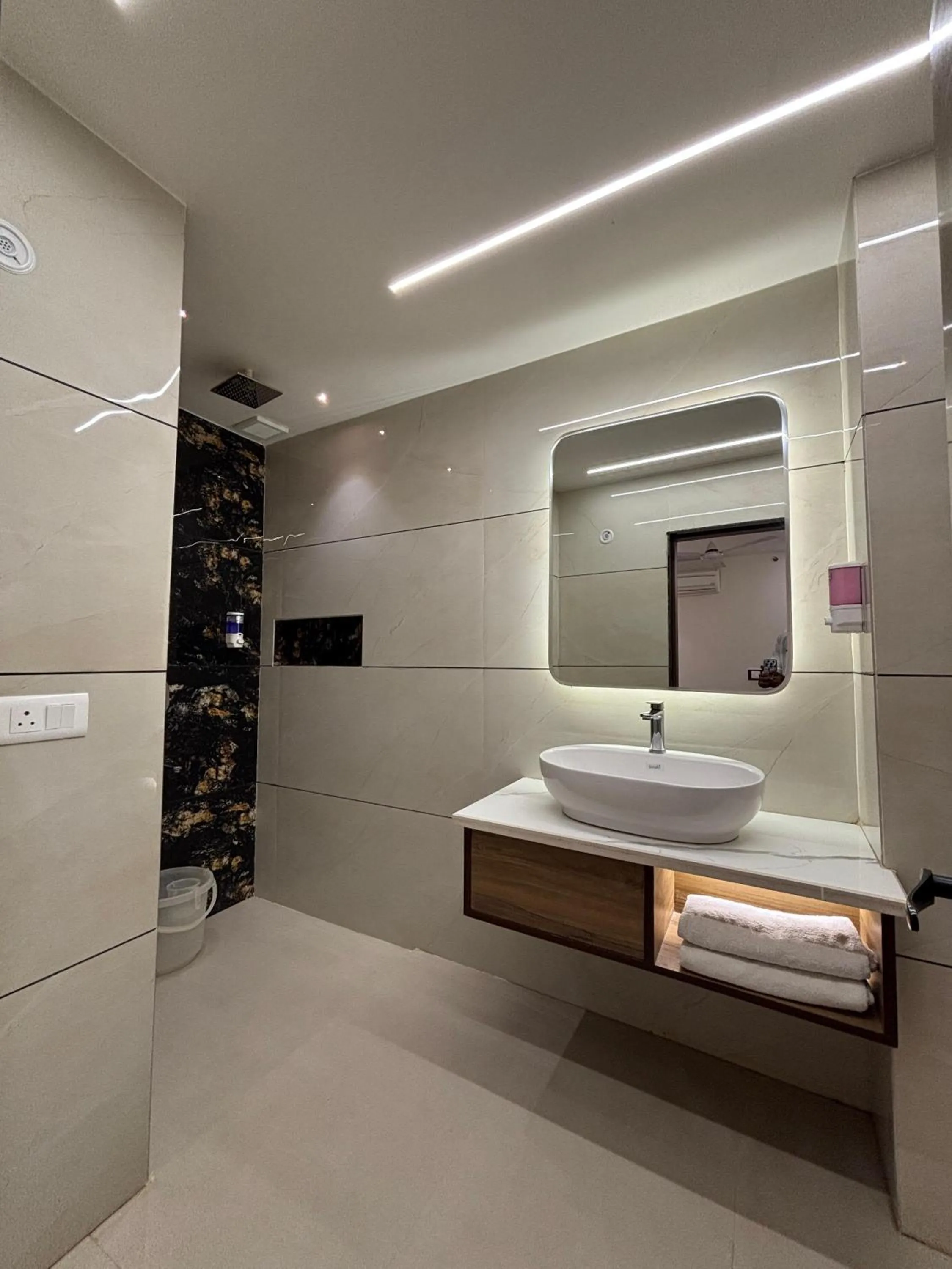 Shower in Taj Inn Hotel