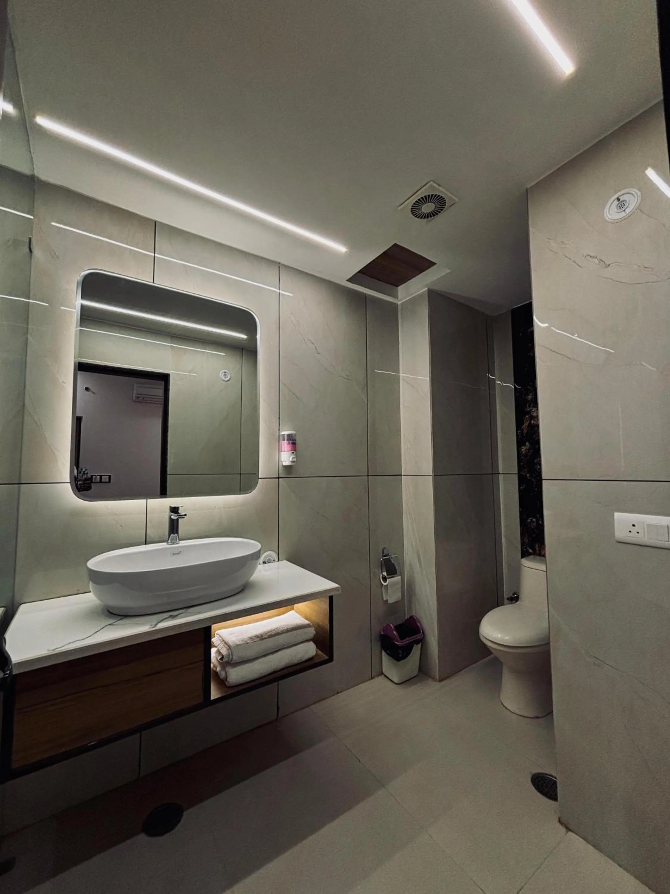 Toilet in Taj Inn Hotel