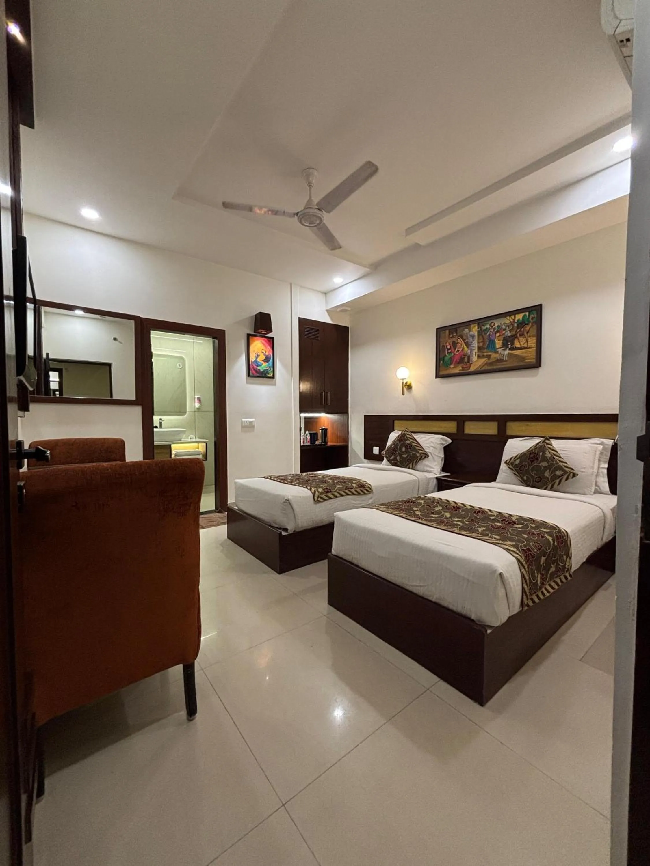 Bed in Taj Inn Hotel