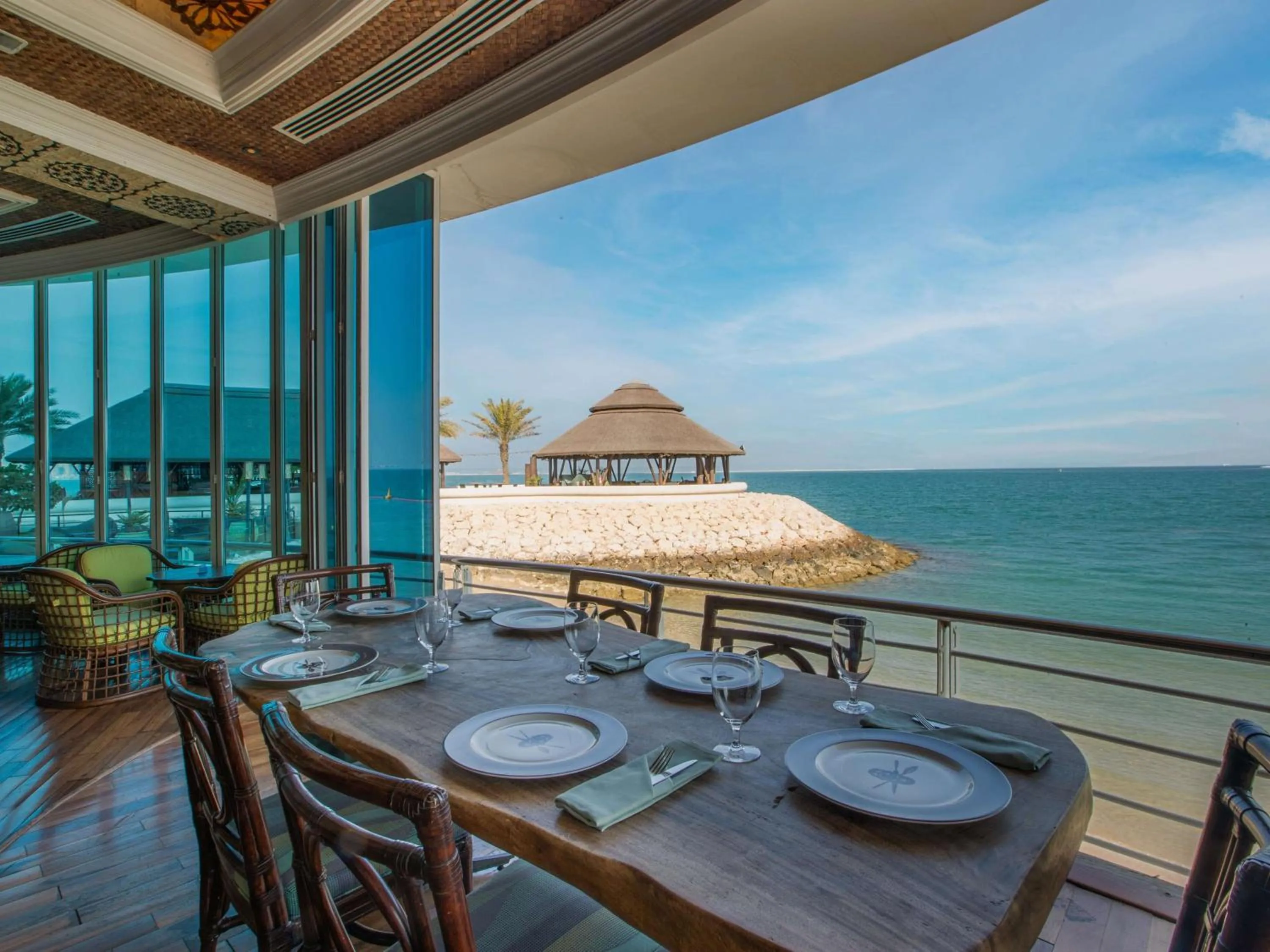 Dining area in Hilton Doha