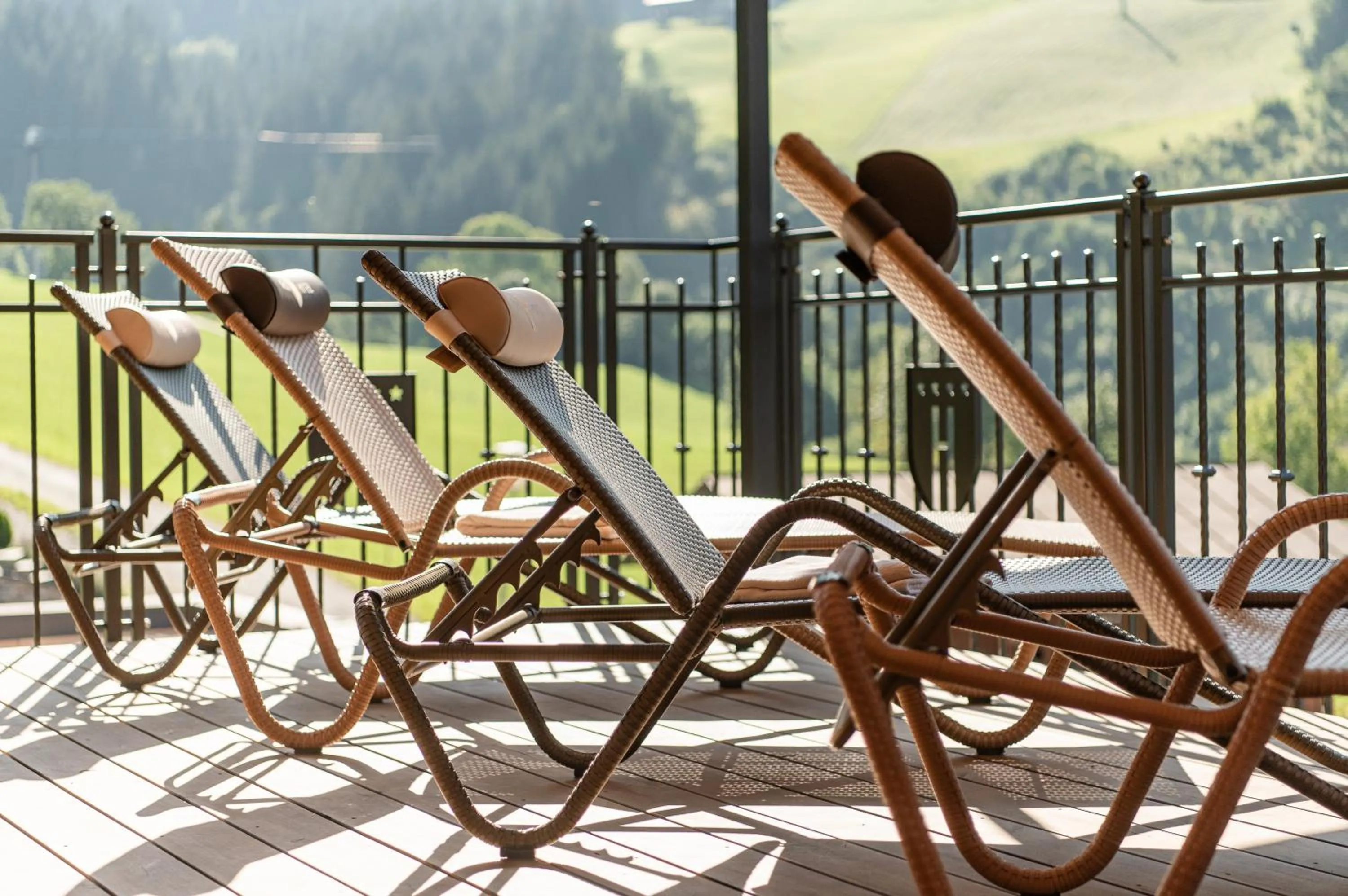 sunbed in Berghotel Hauserbauer