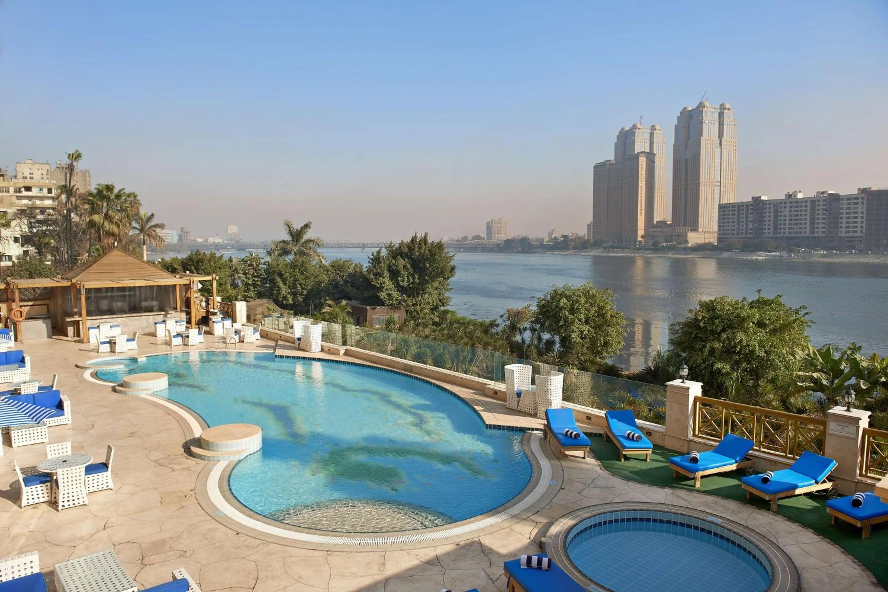 Pool view in Hilton Cairo Zamalek Residences
