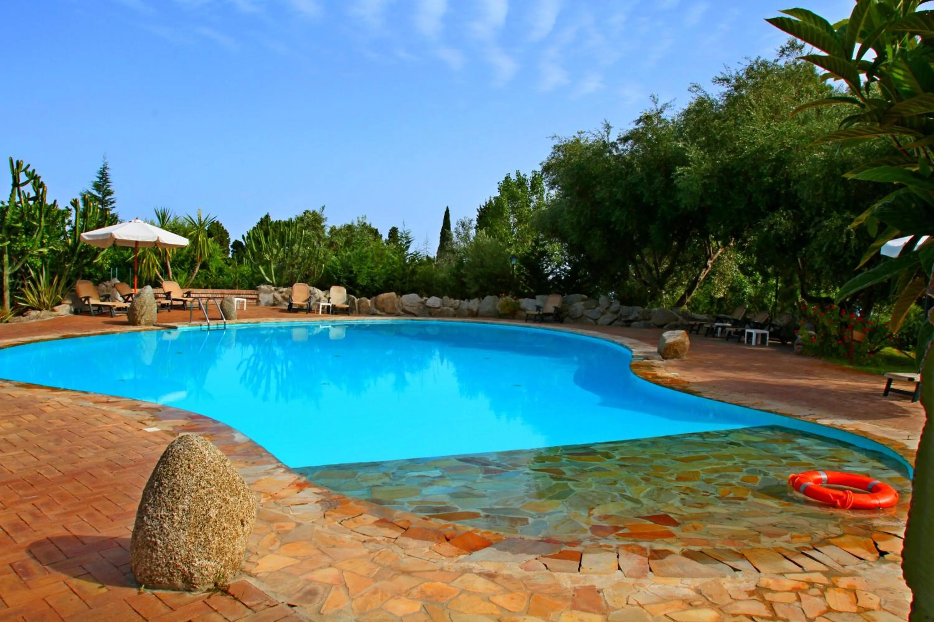 Pool view in Residenza La Vigna