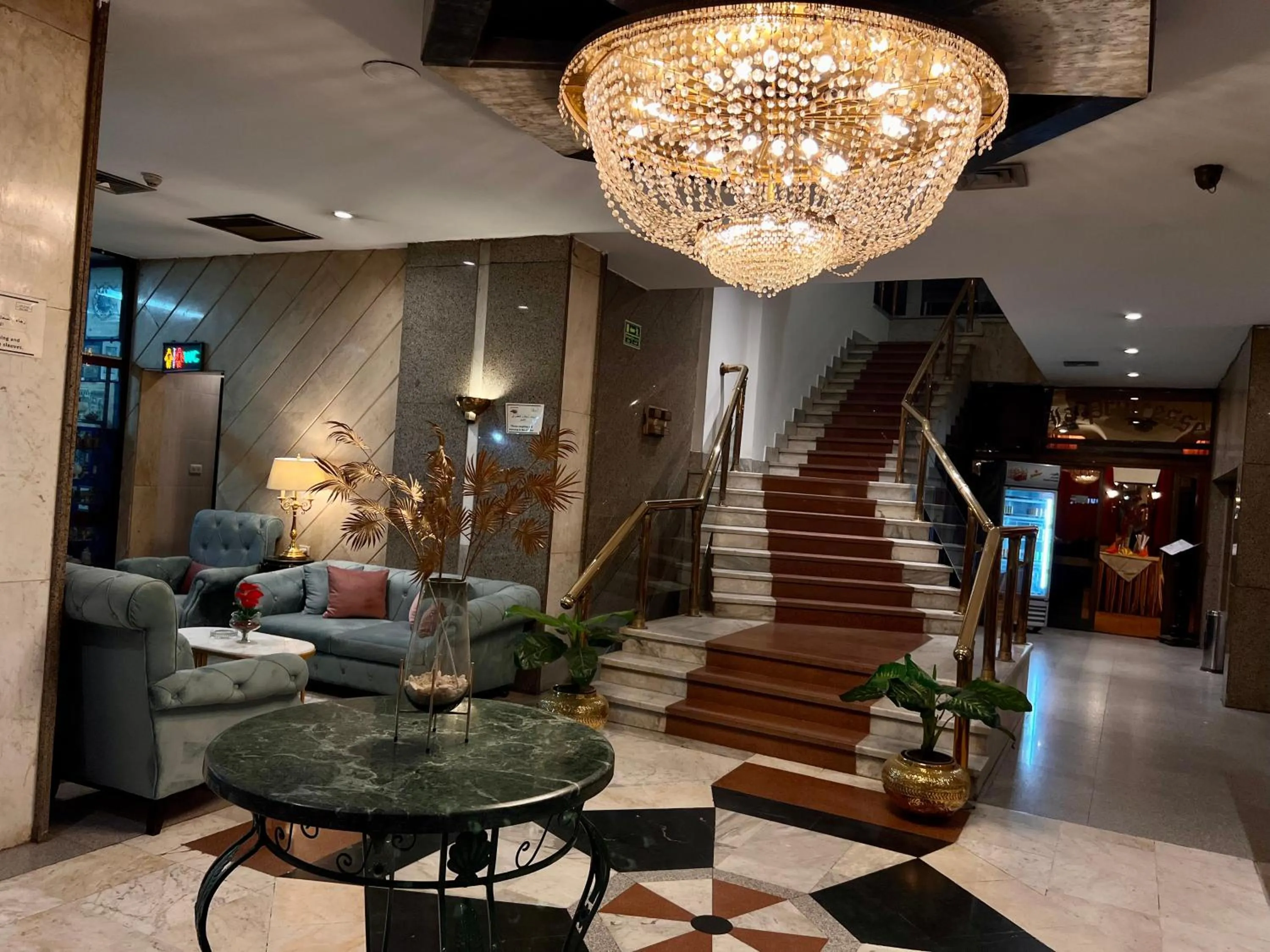 Seating area in Santana Hotel Cairo