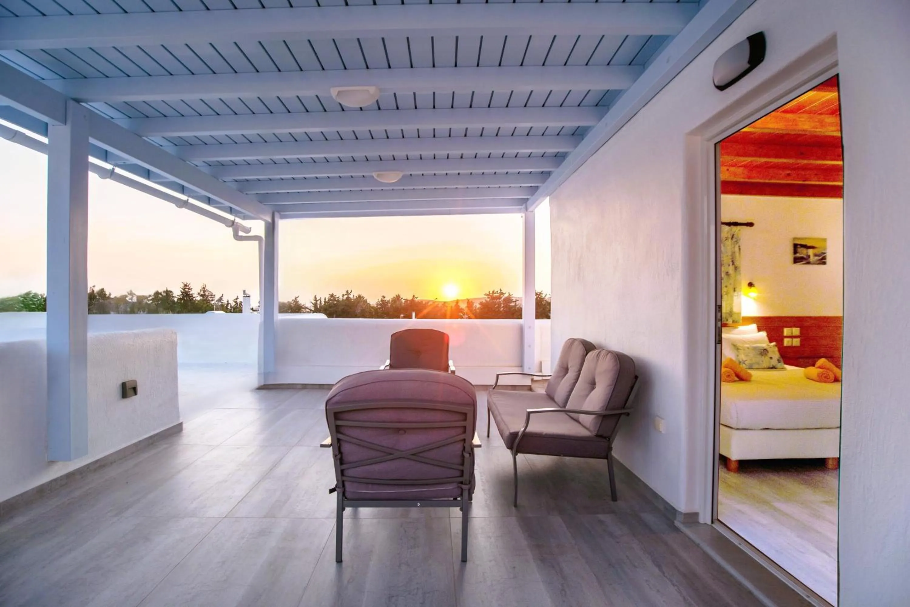 View (from property/room), Bed in Kontaratos Studios & Apartments