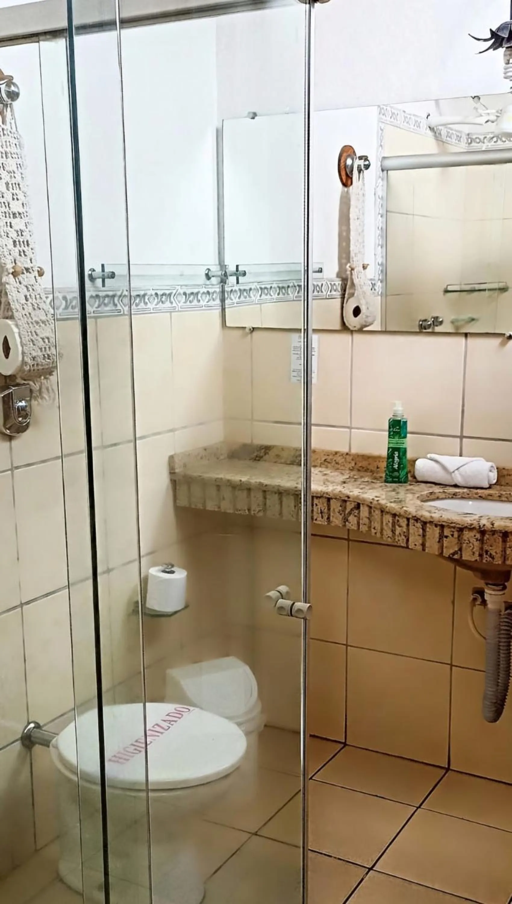 Shower in Pousada Estação do Trem