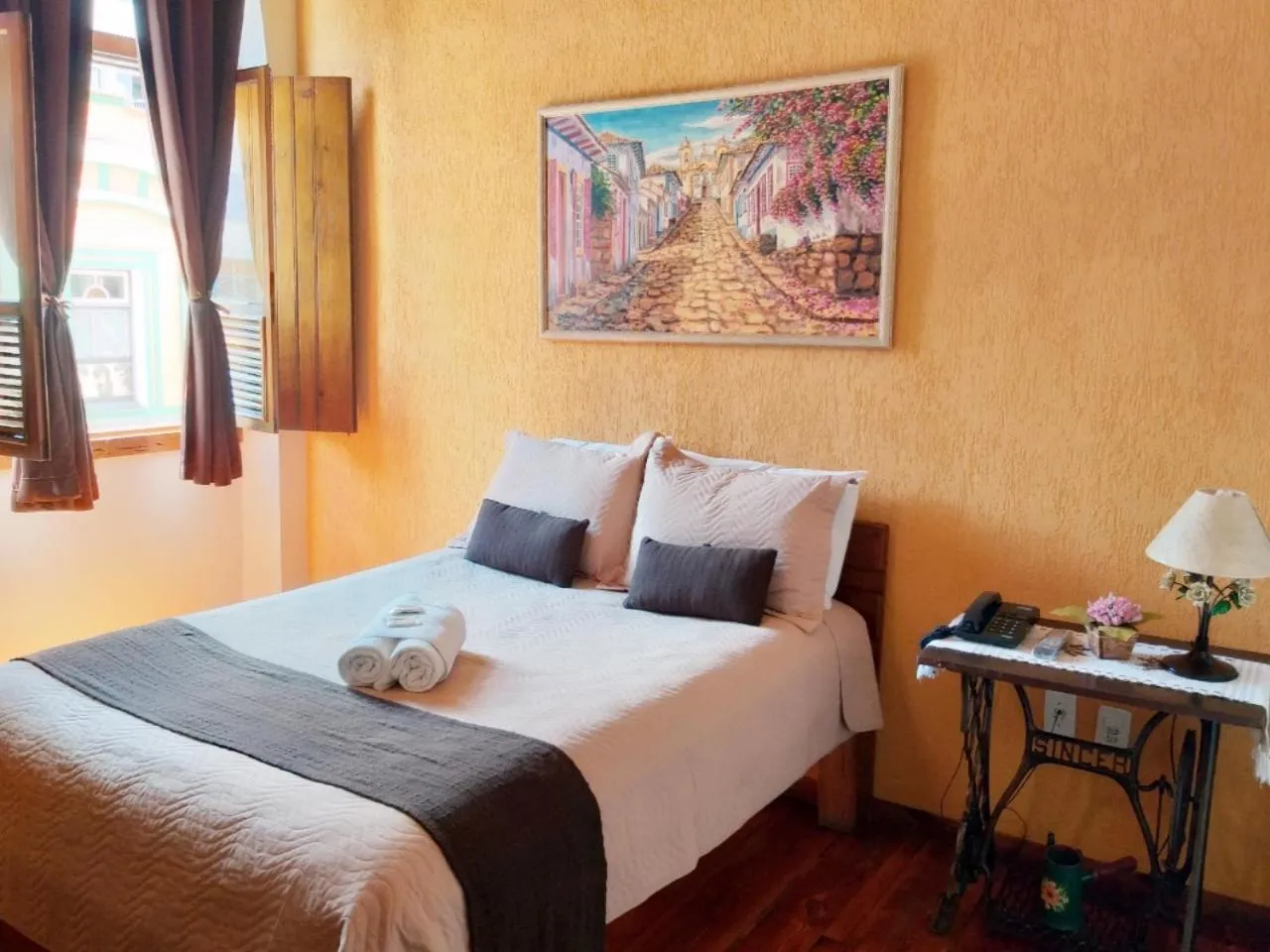 Bed in Pousada Estação do Trem