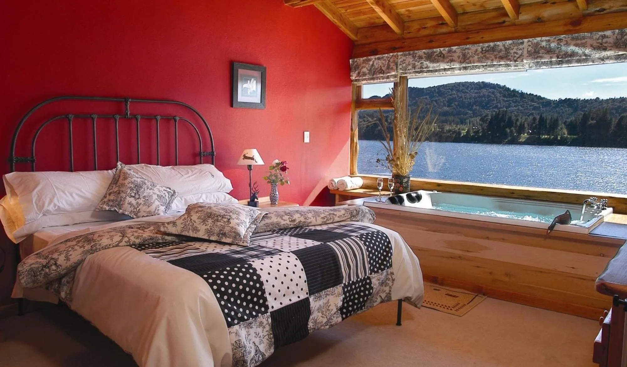 Bed in Cabañas Puerto Pireo