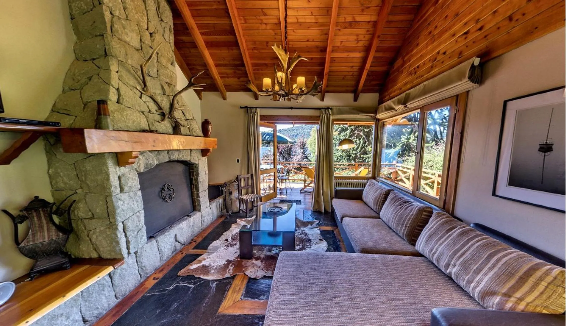 Living room in Cabañas Puerto Pireo