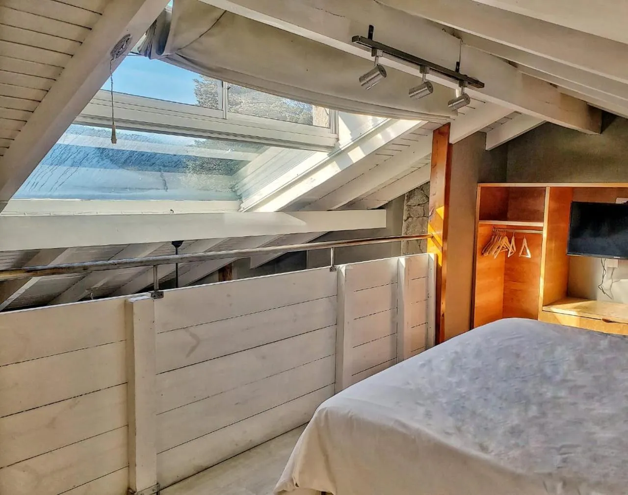 Bed in Cabañas Puerto Pireo