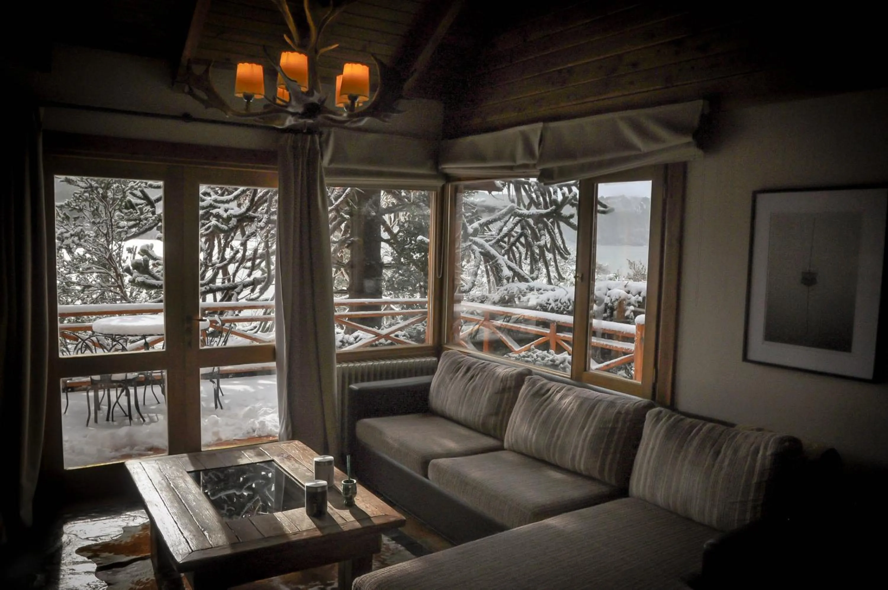 Living room in Cabañas Puerto Pireo