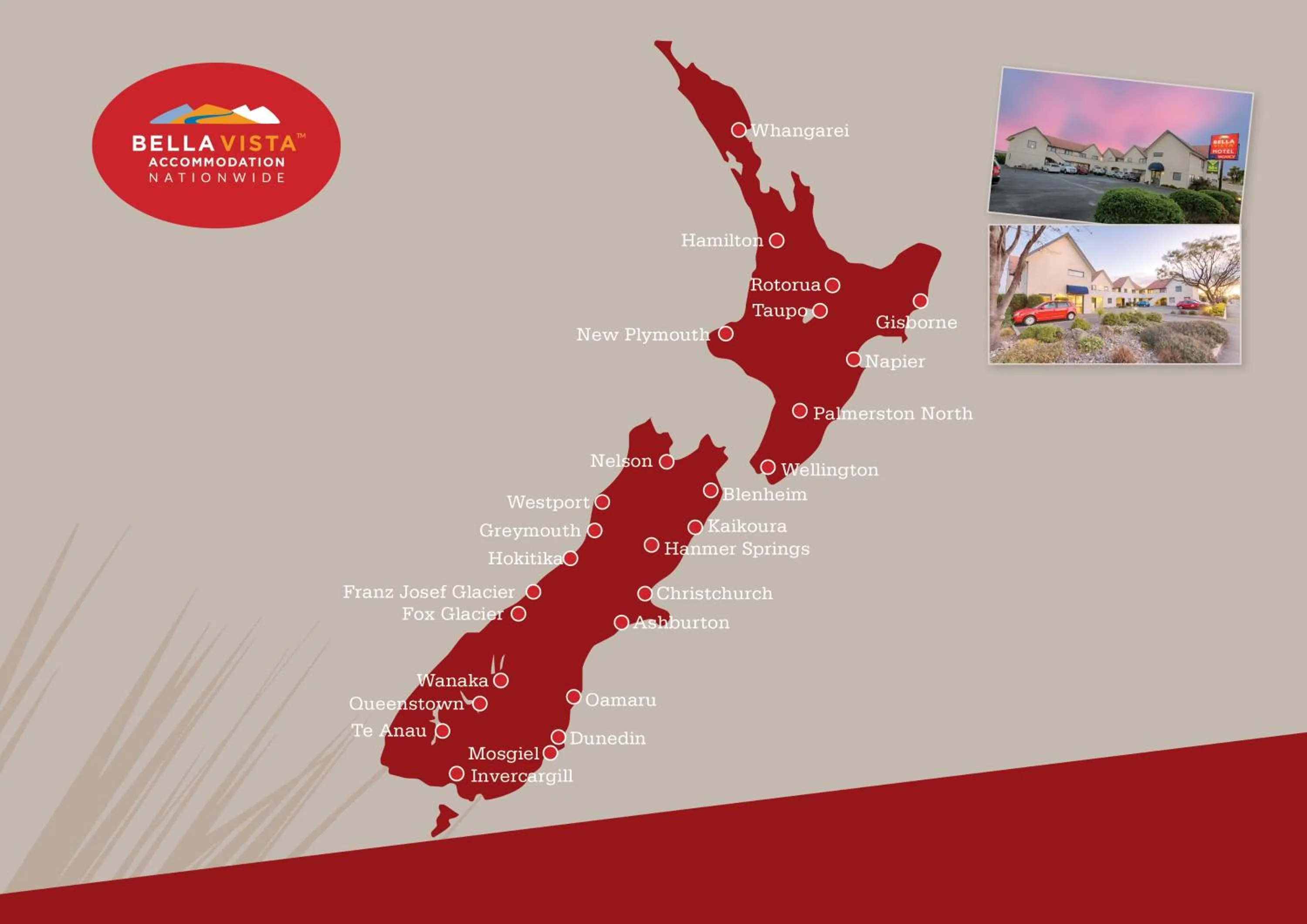 Property logo or sign in Bella Vista Motel Te Anau