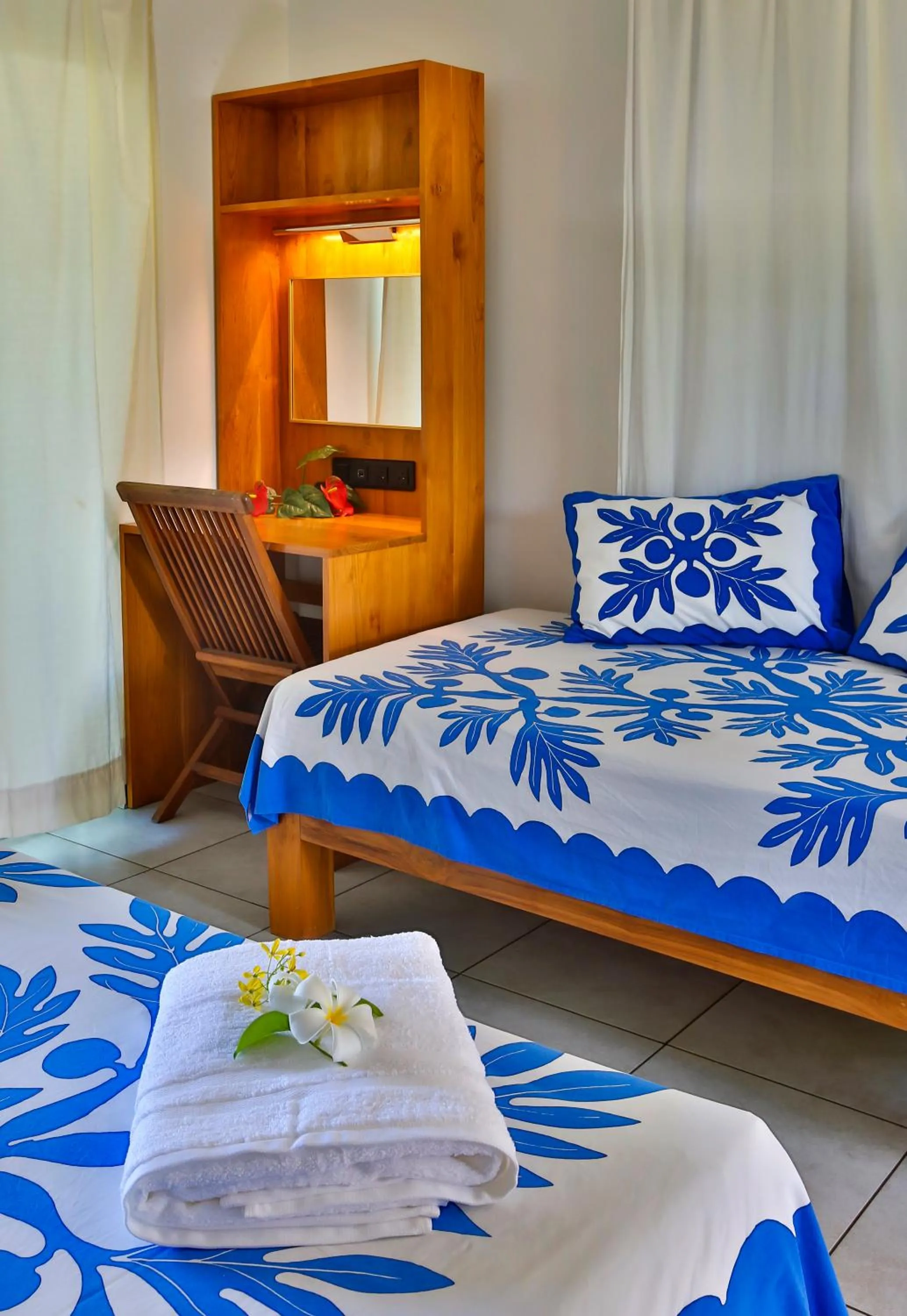 Bed in Pension De La Plage