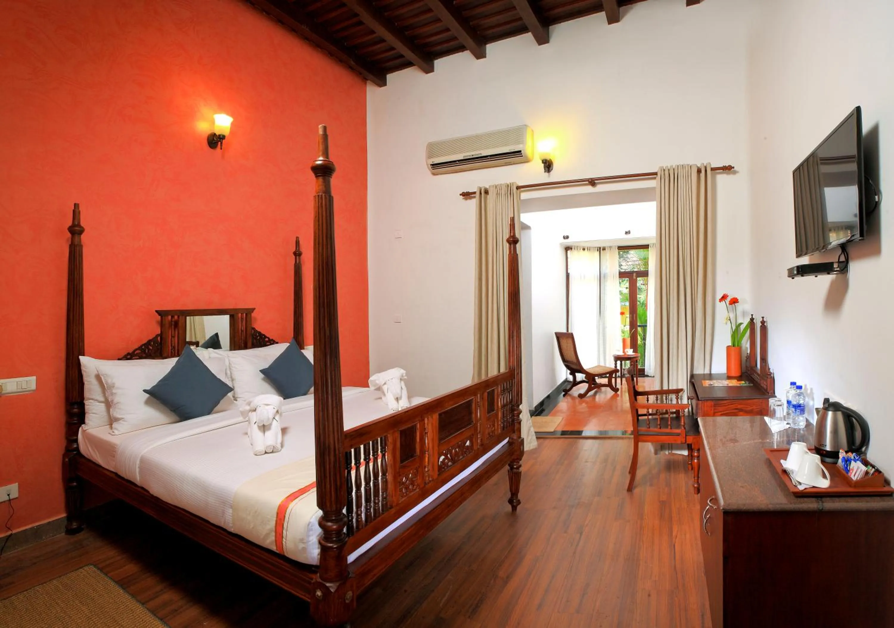Bedroom, Bed in Amritara The Poovath Beachfront Heritage, Fort Kochi
