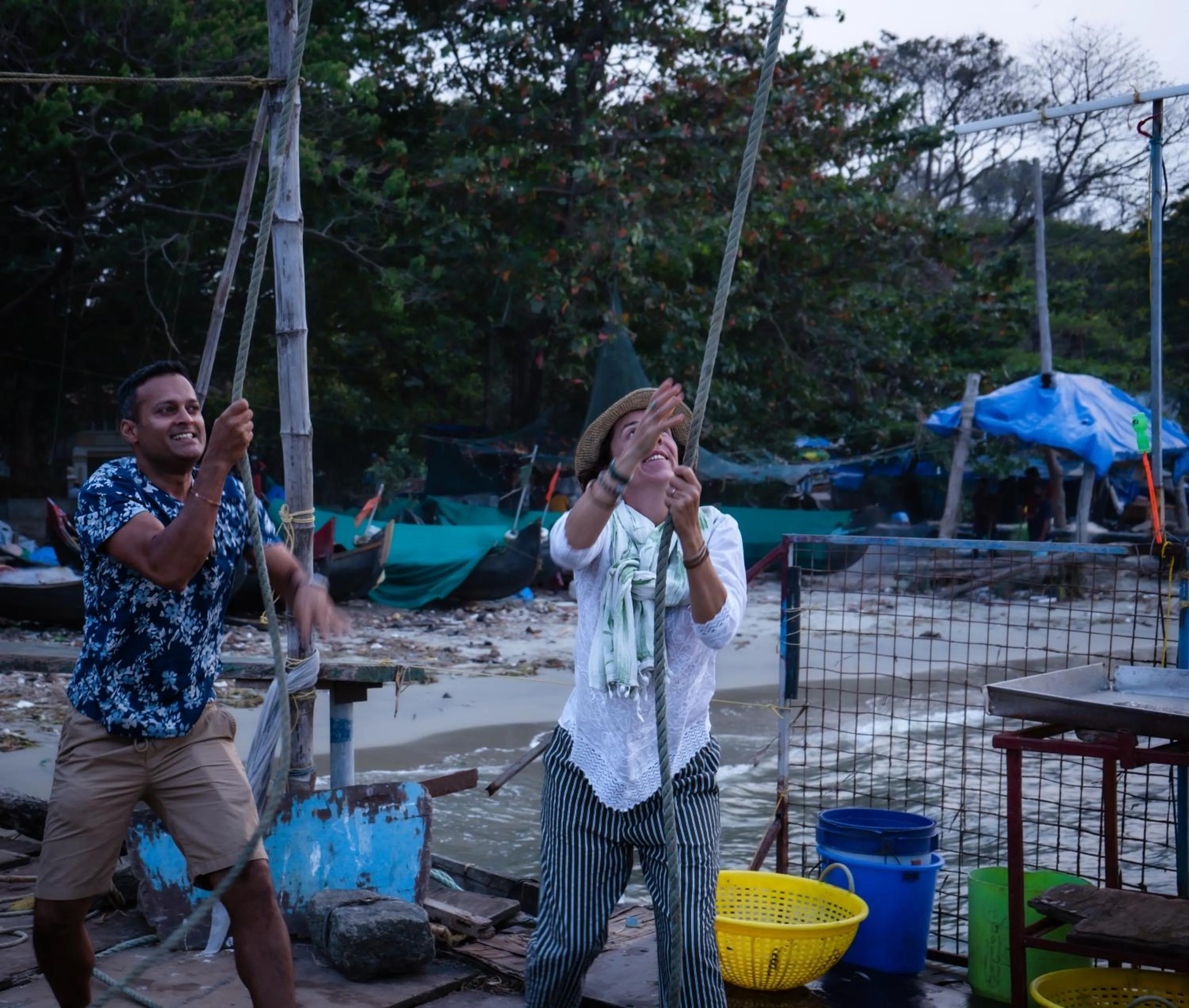 Fishing in Amritara The Poovath Beachfront Heritage, Fort Kochi