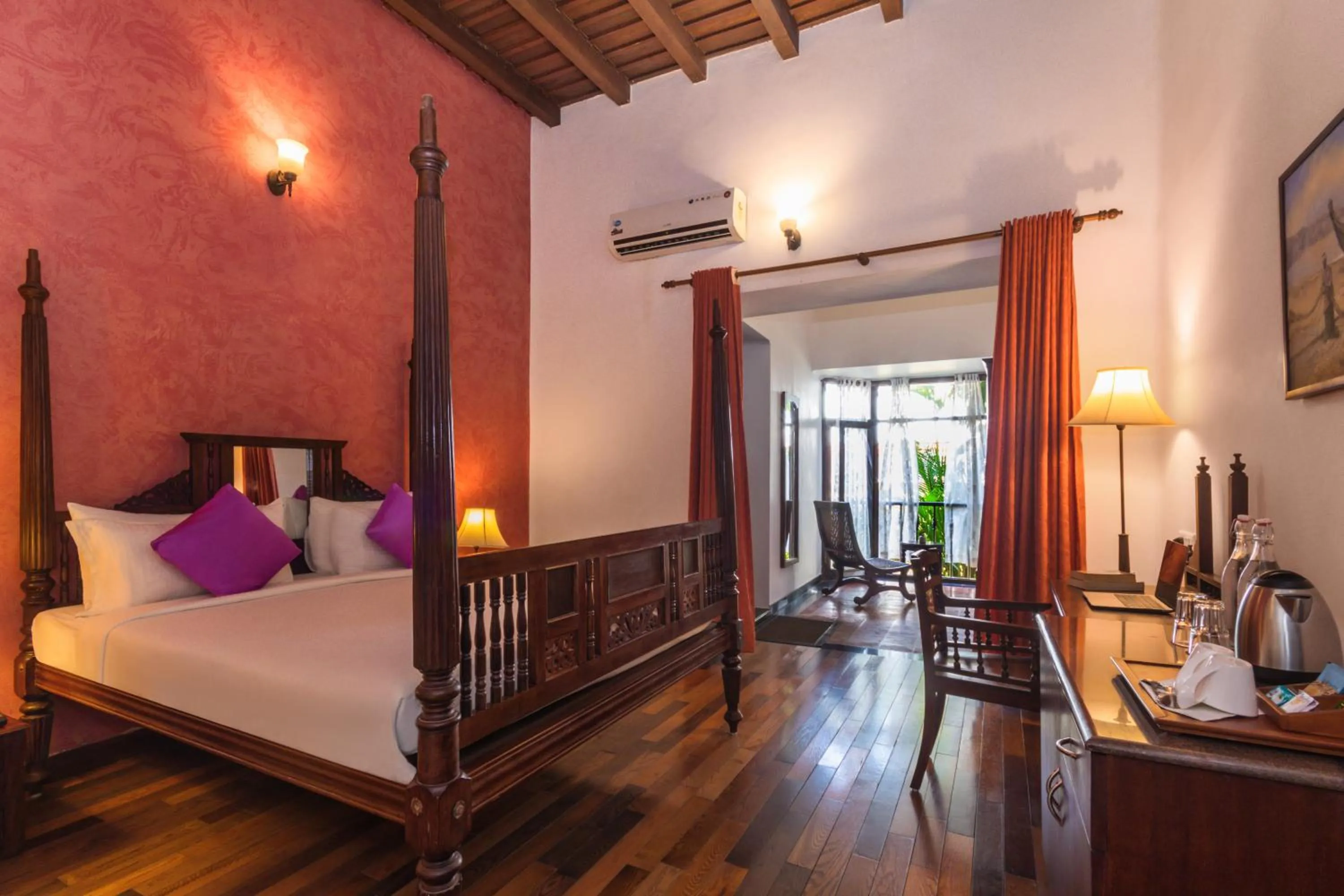 Bedroom, Bed in Amritara The Poovath Beachfront Heritage, Fort Kochi