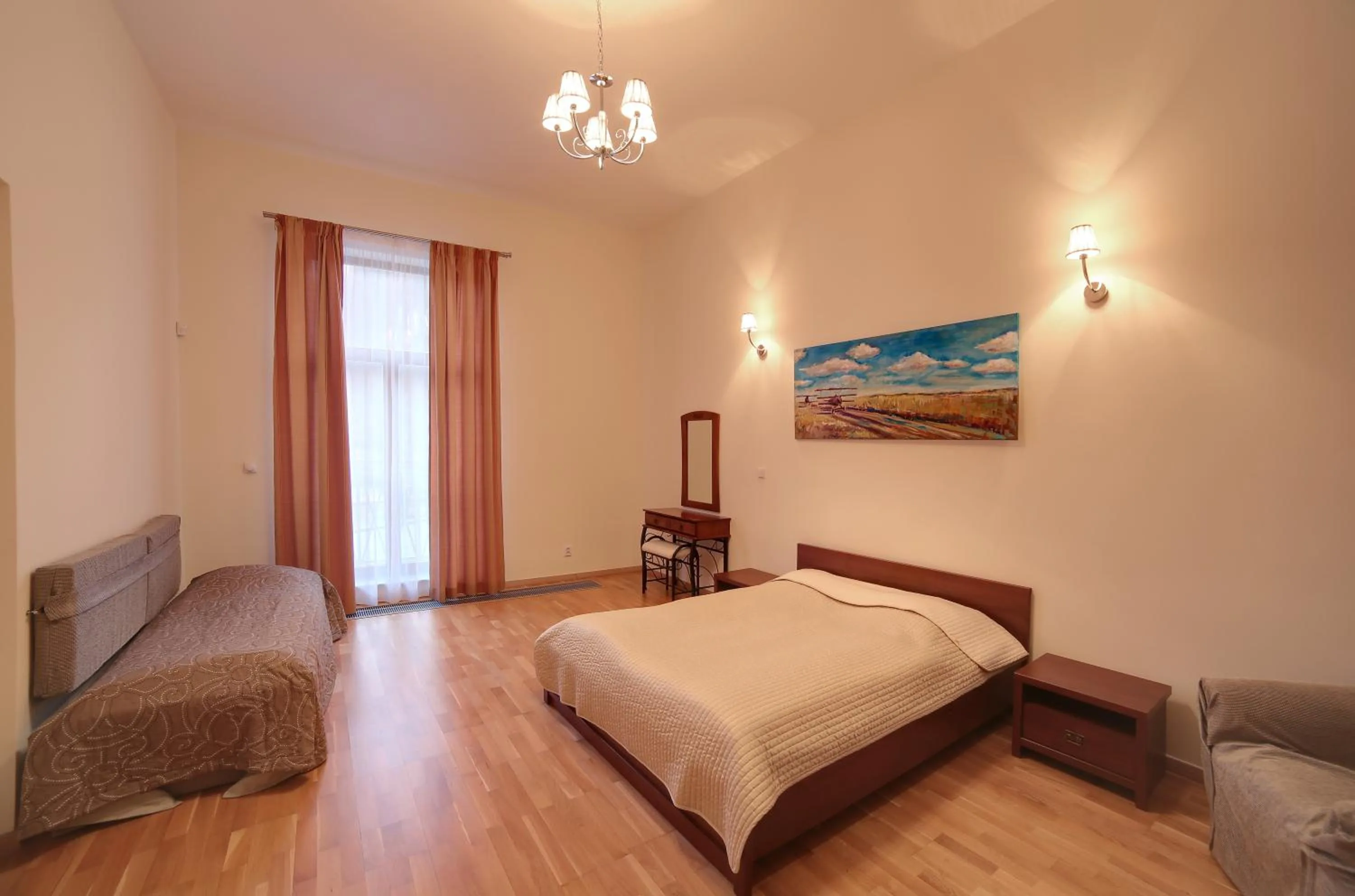 Decorative detail, Bed in Slunecni Lazne Apartments