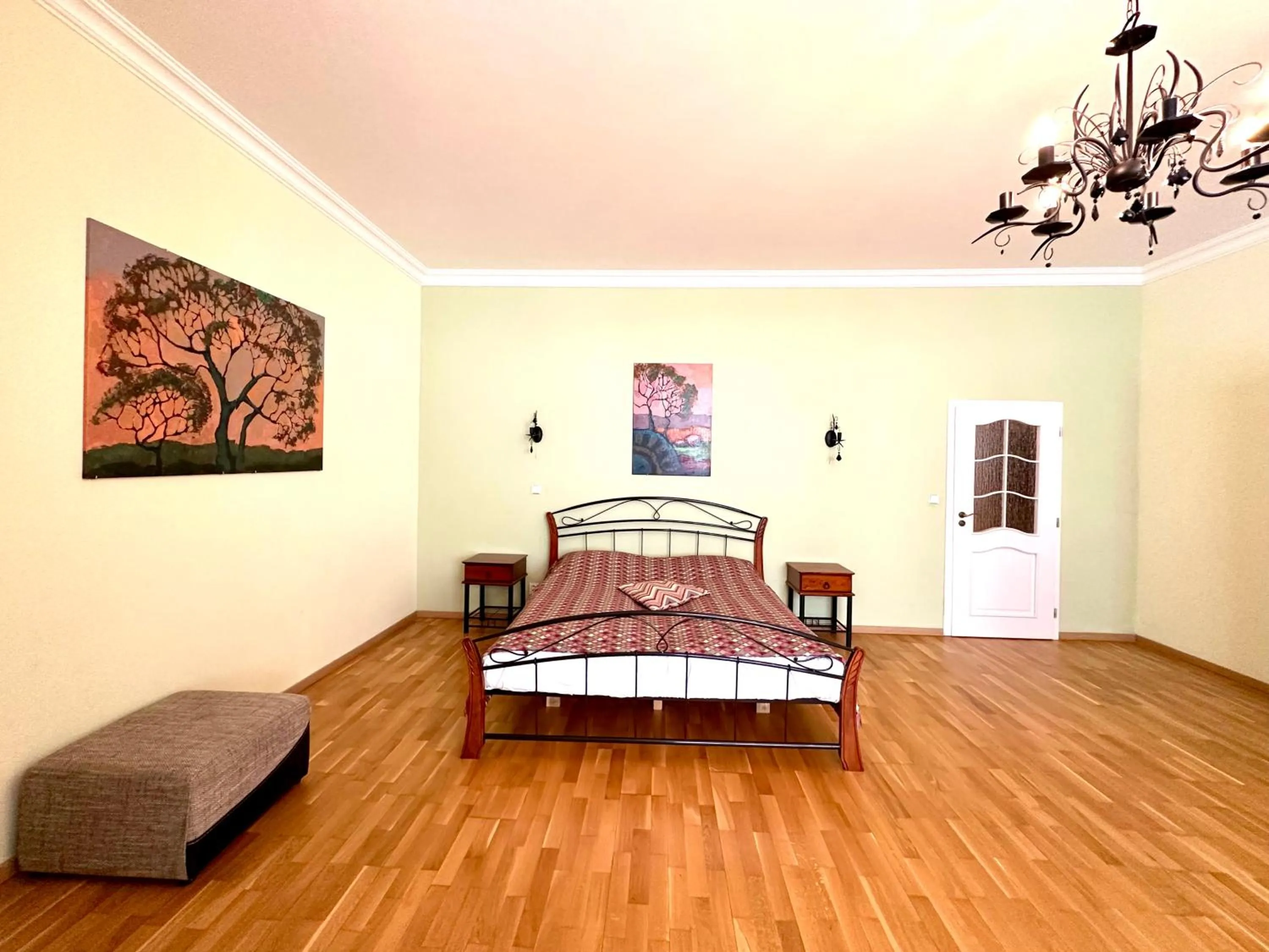 Bed in Slunecni Lazne Apartments