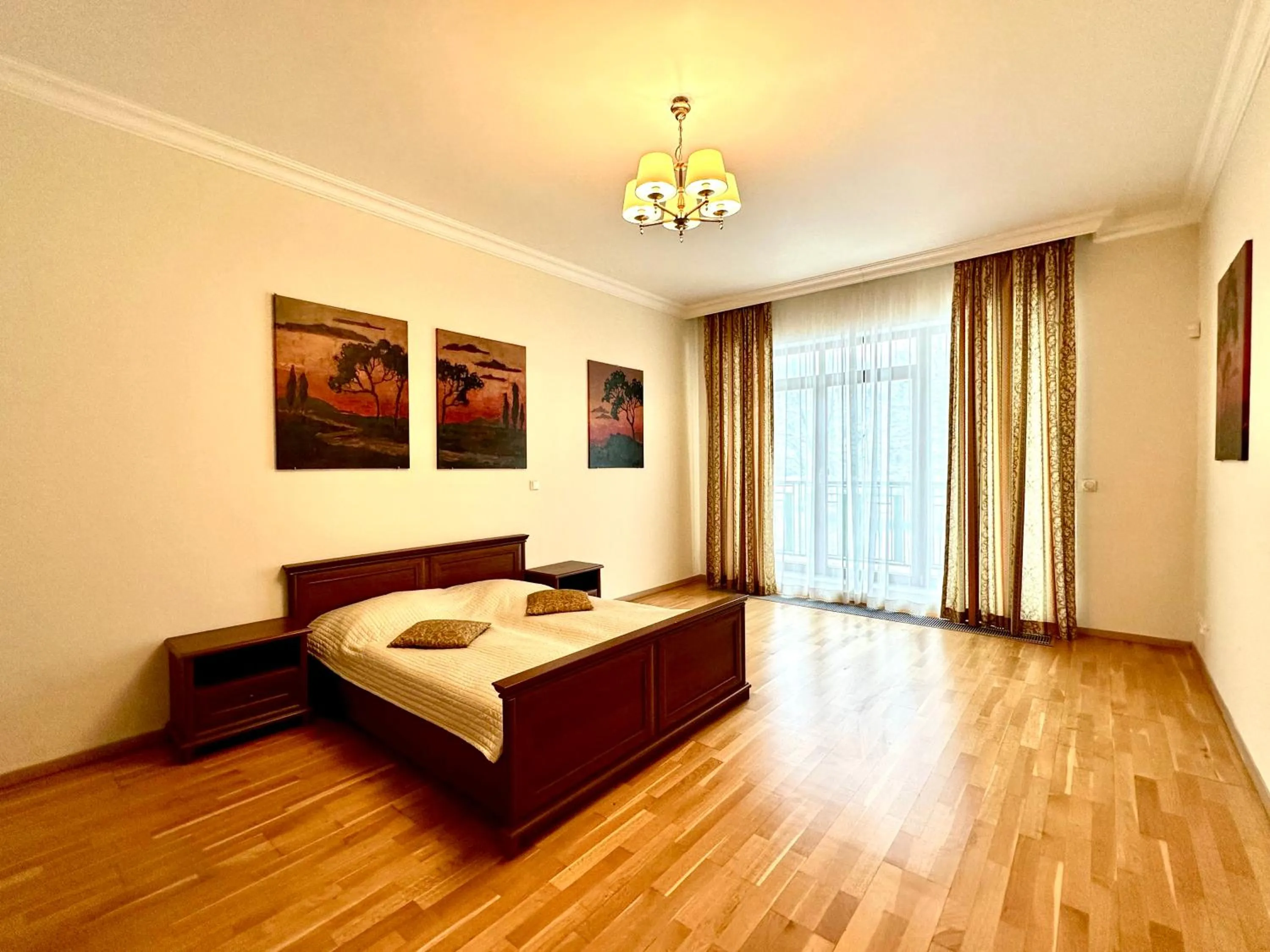 Bed in Slunecni Lazne Apartments
