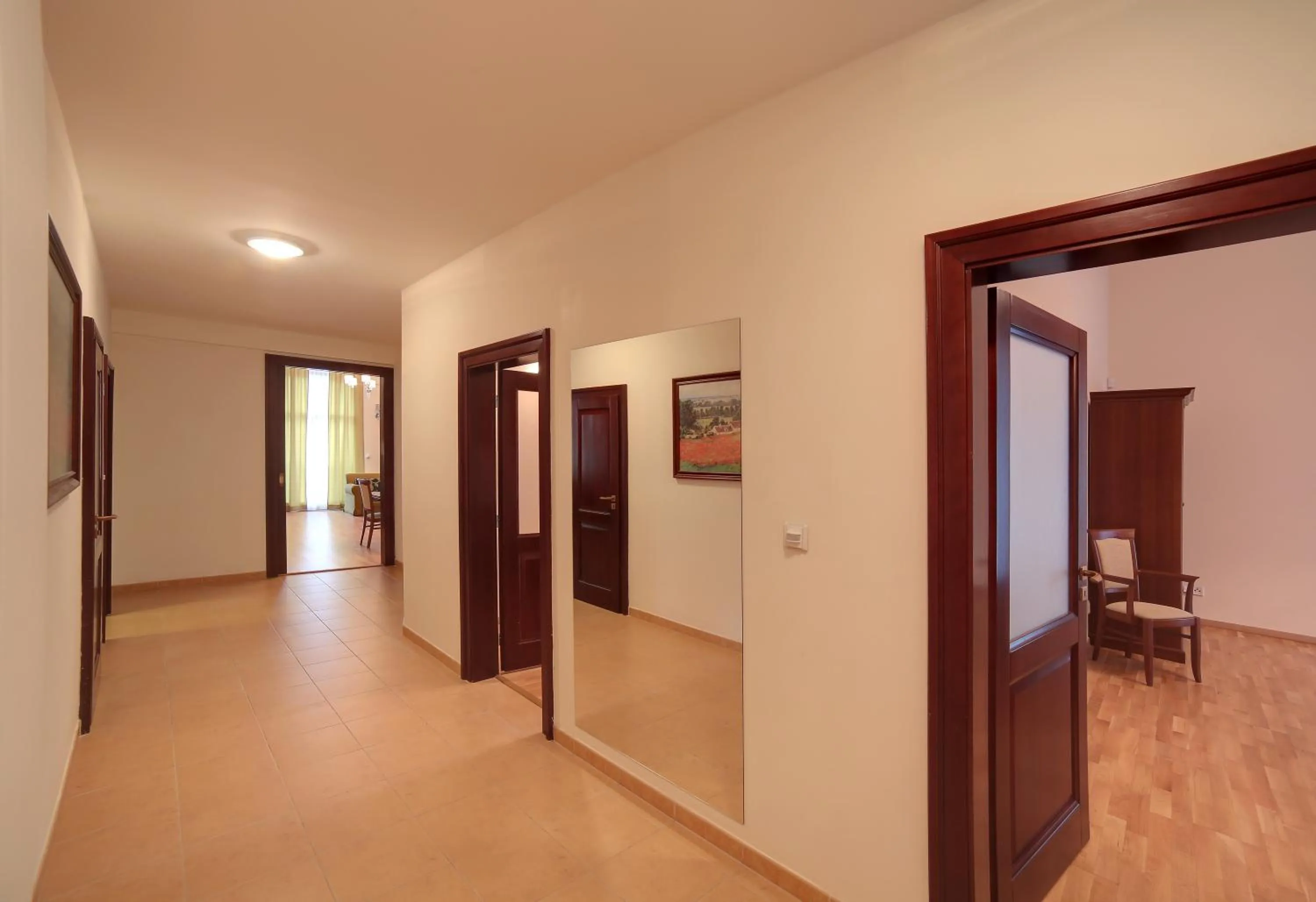 Decorative detail in Slunecni Lazne Apartments