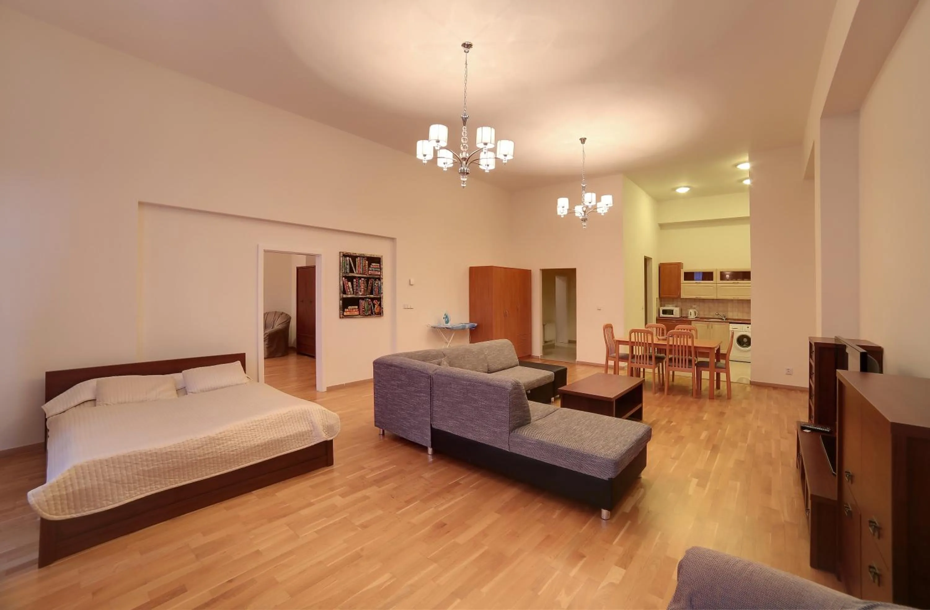 Bed in Slunecni Lazne Apartments