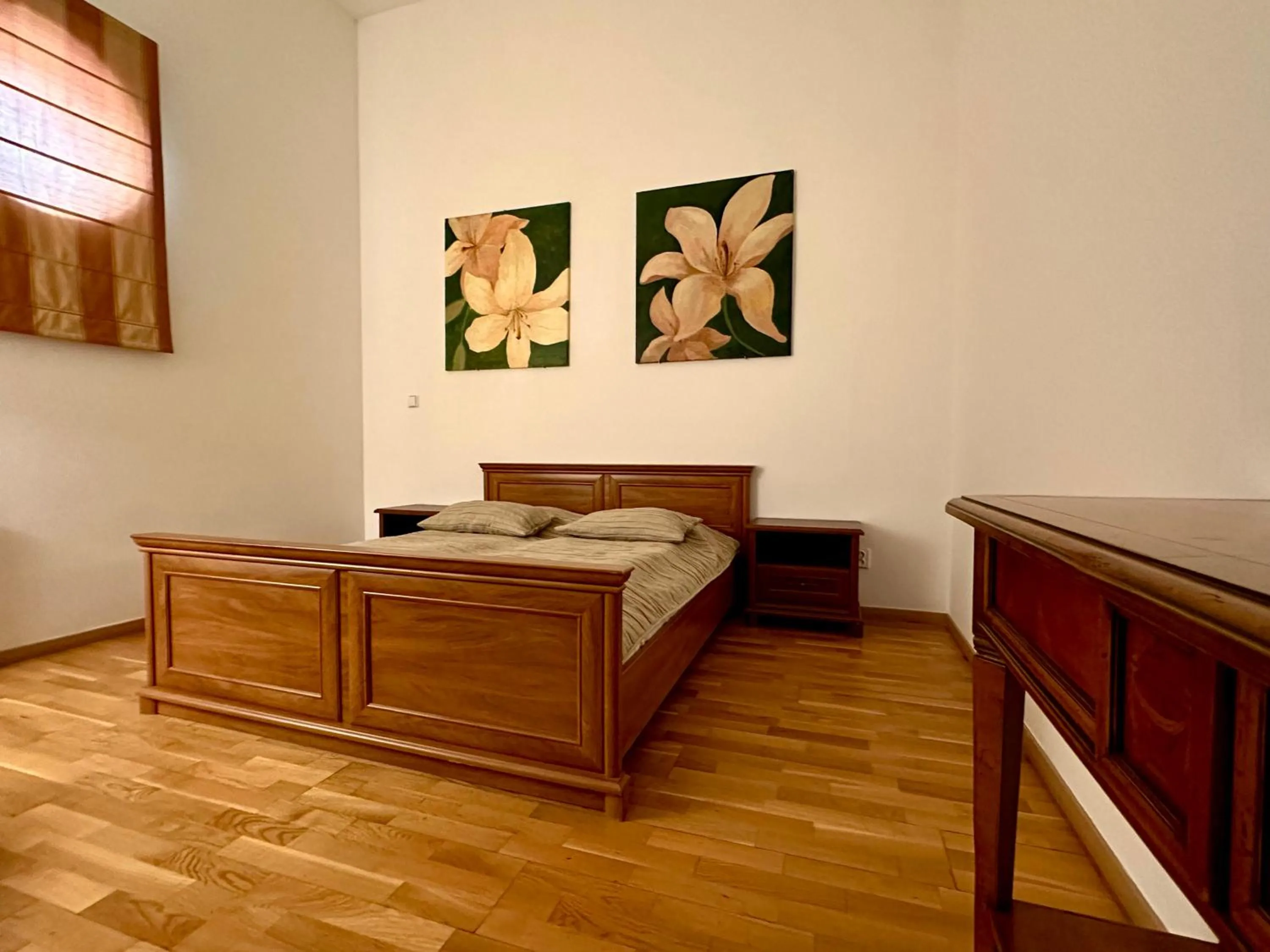 Bed in Slunecni Lazne Apartments