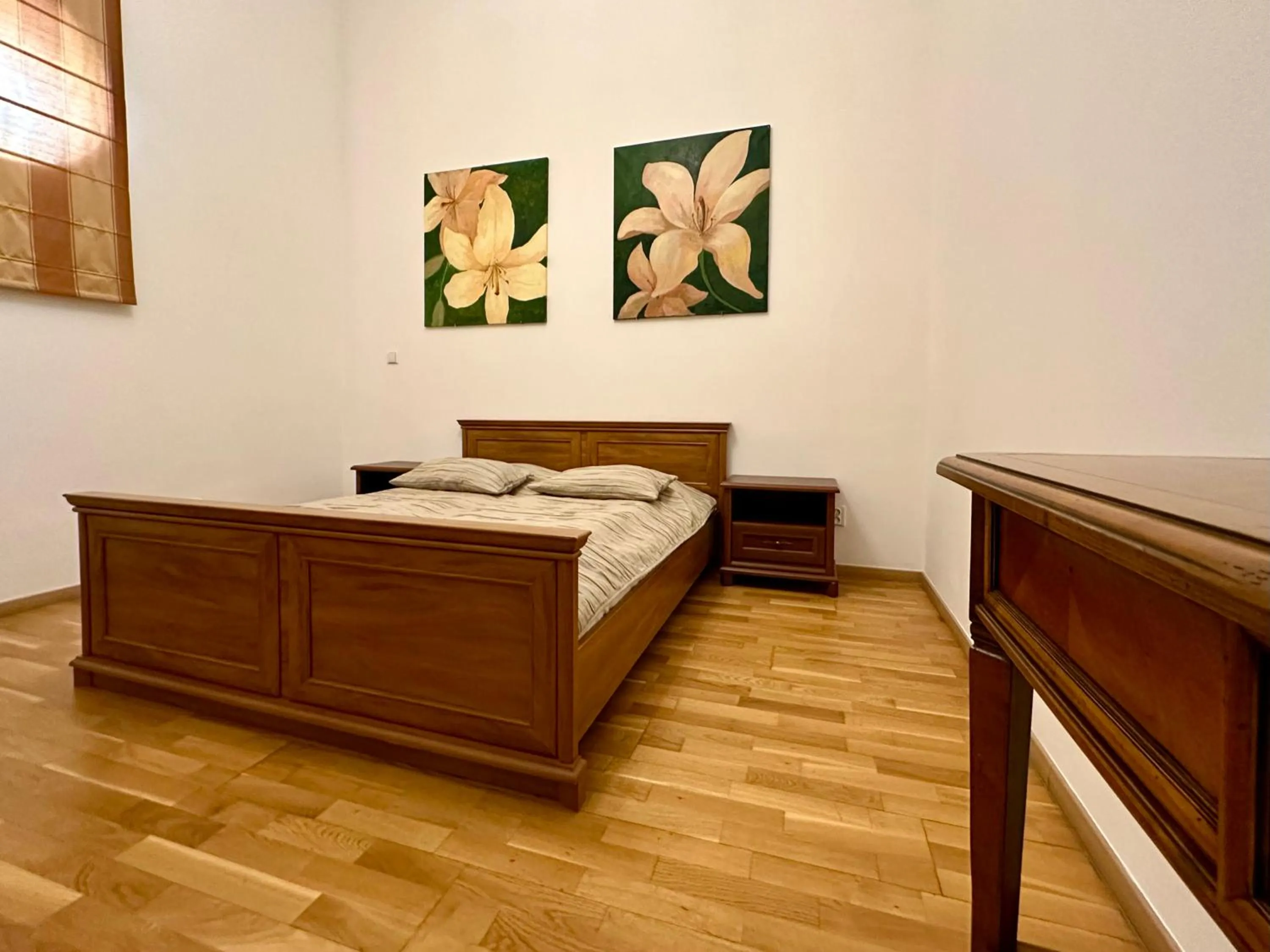 Bed in Slunecni Lazne Apartments