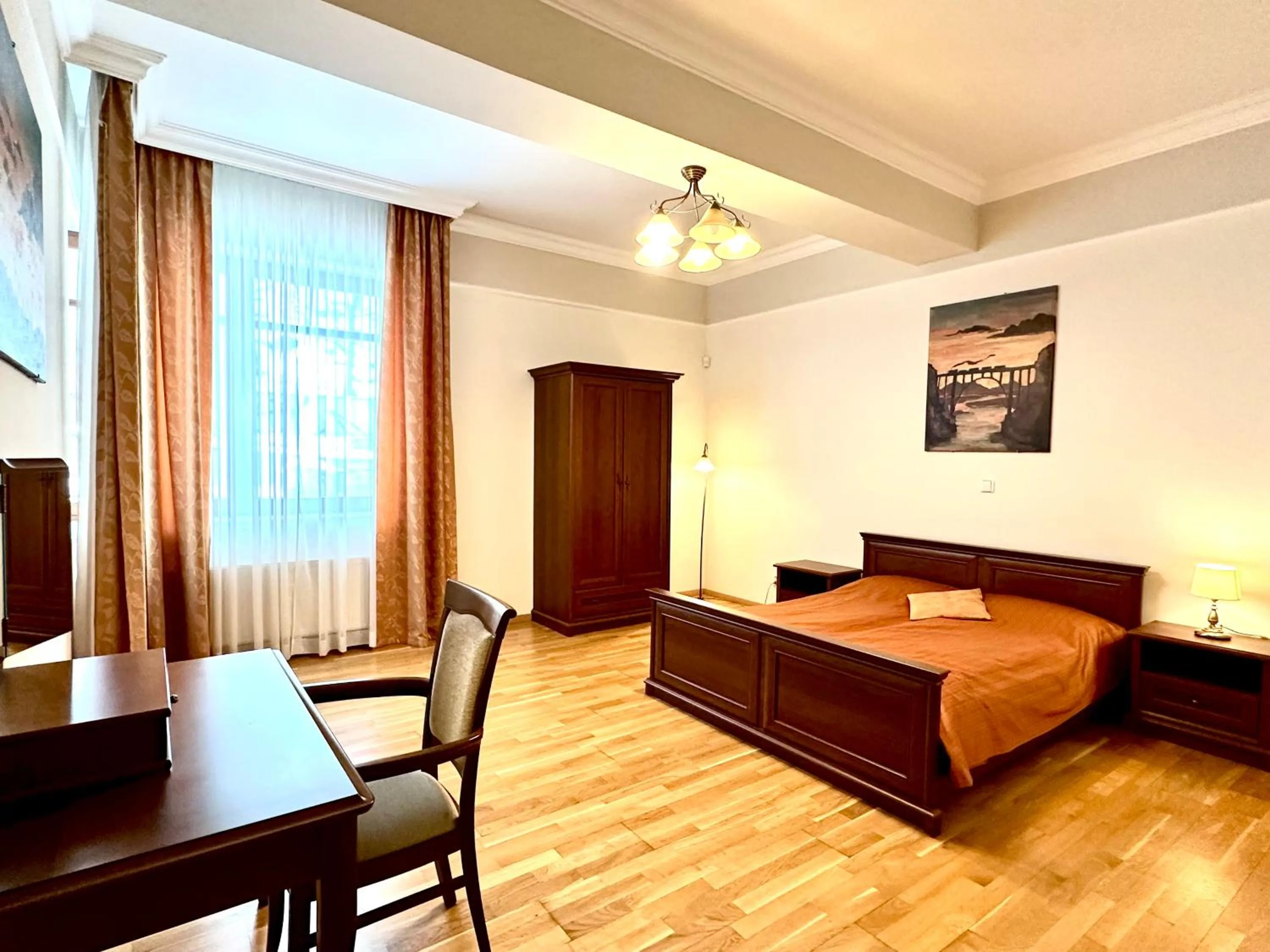 Bed in Slunecni Lazne Apartments