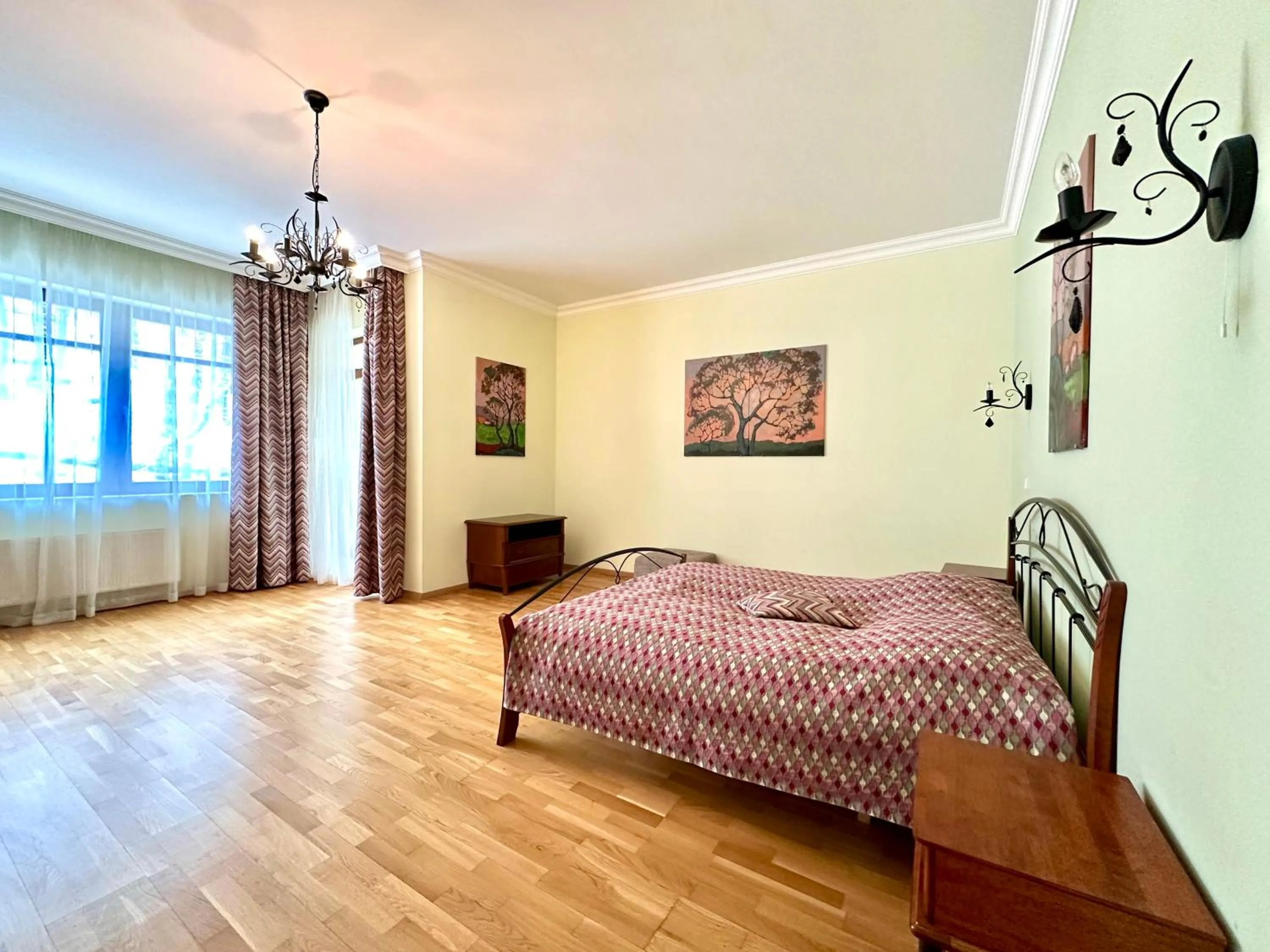 Bed in Slunecni Lazne Apartments