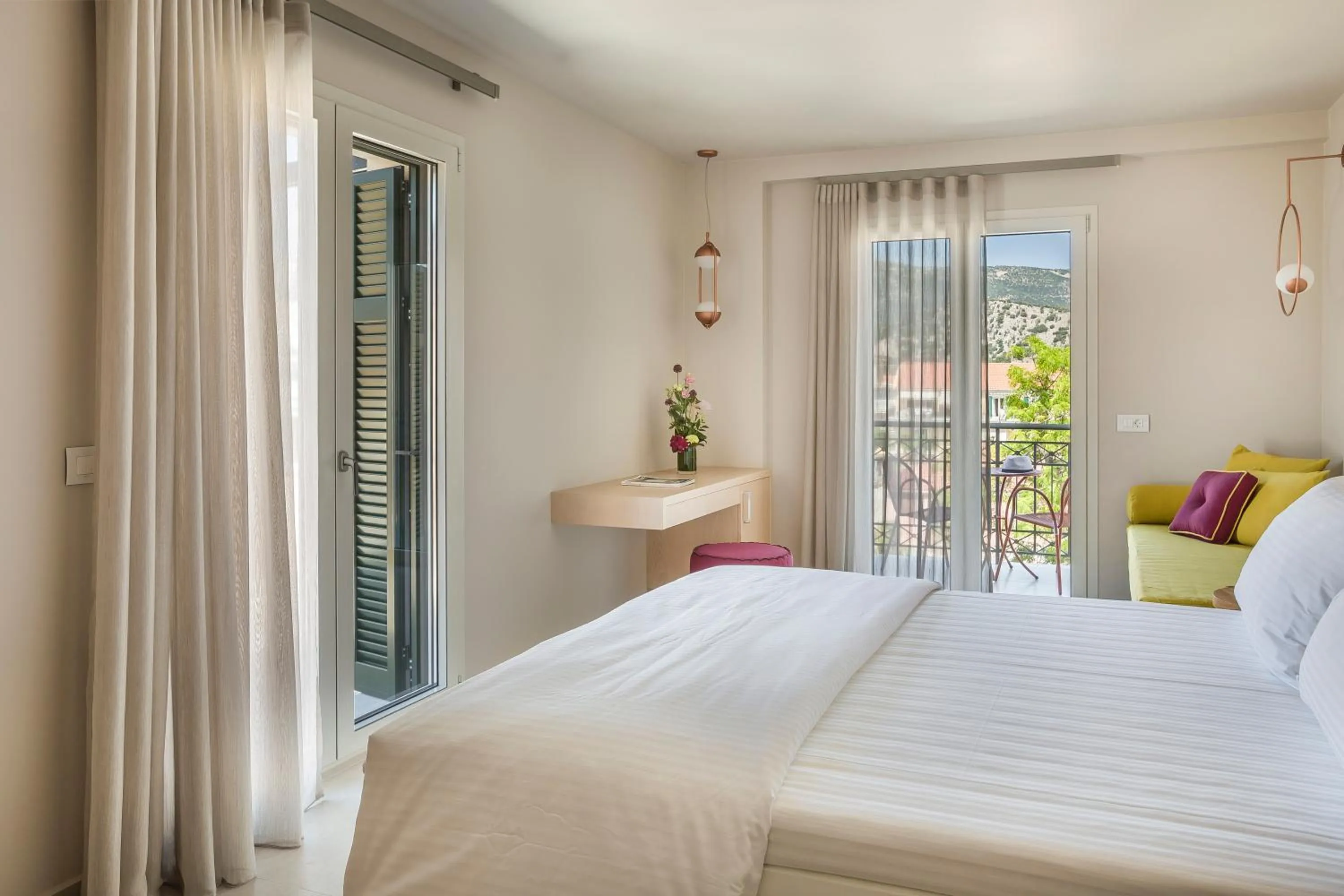 Bed in Ionian Plaza Hotel & Spa