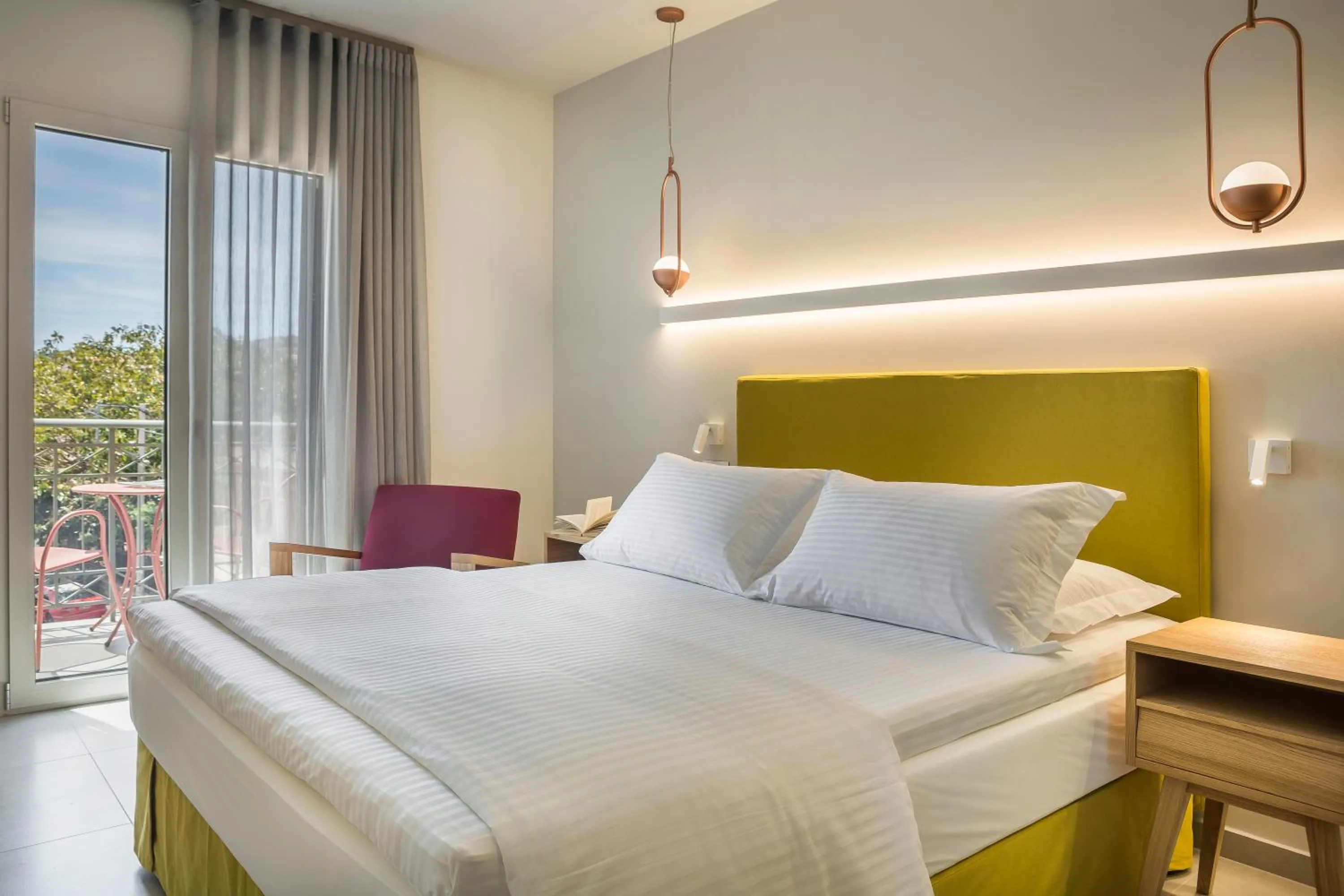 Bed in Ionian Plaza Hotel & Spa