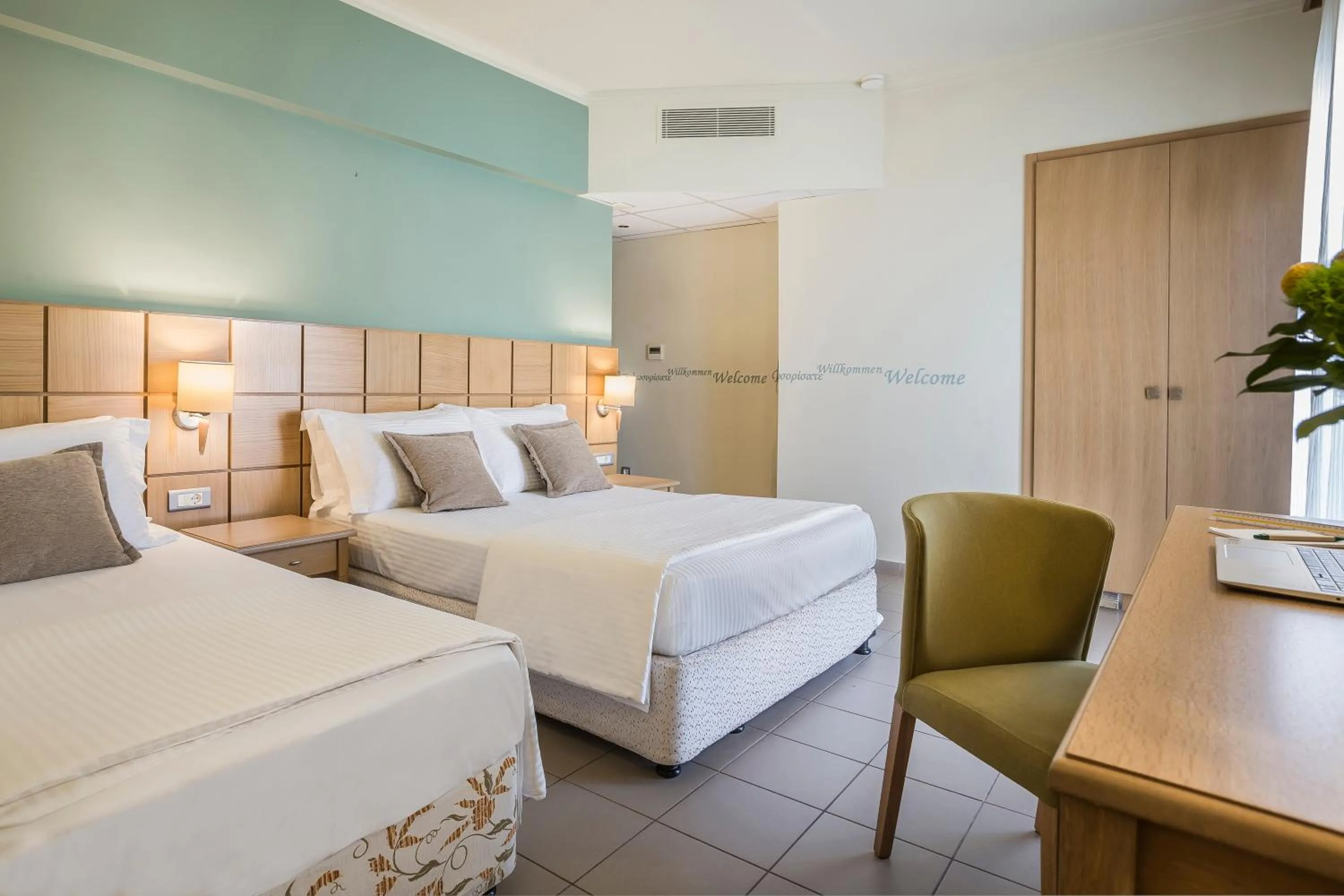 Bed in Ionian Plaza Hotel & Spa