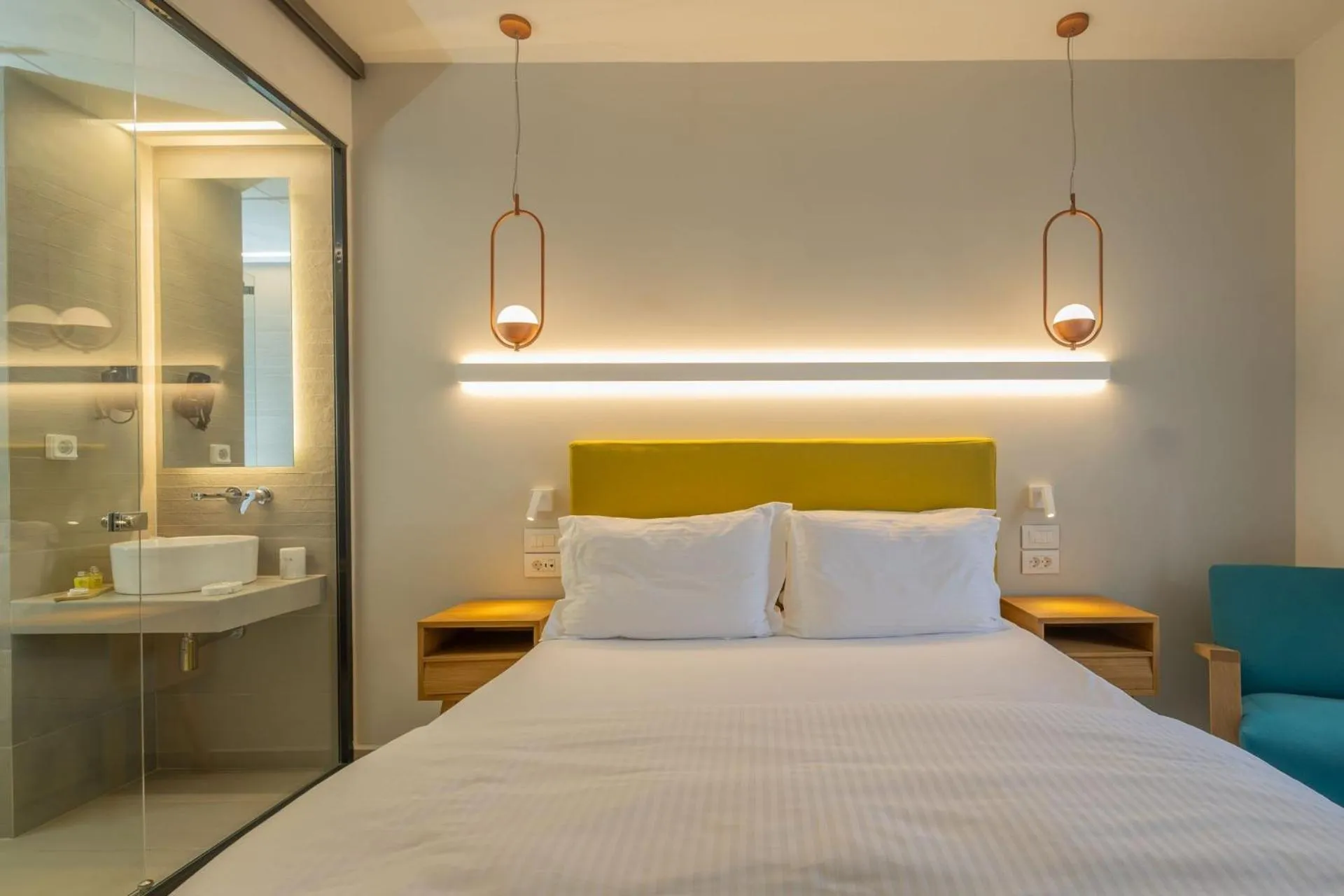 Bed in Ionian Plaza Hotel & Spa