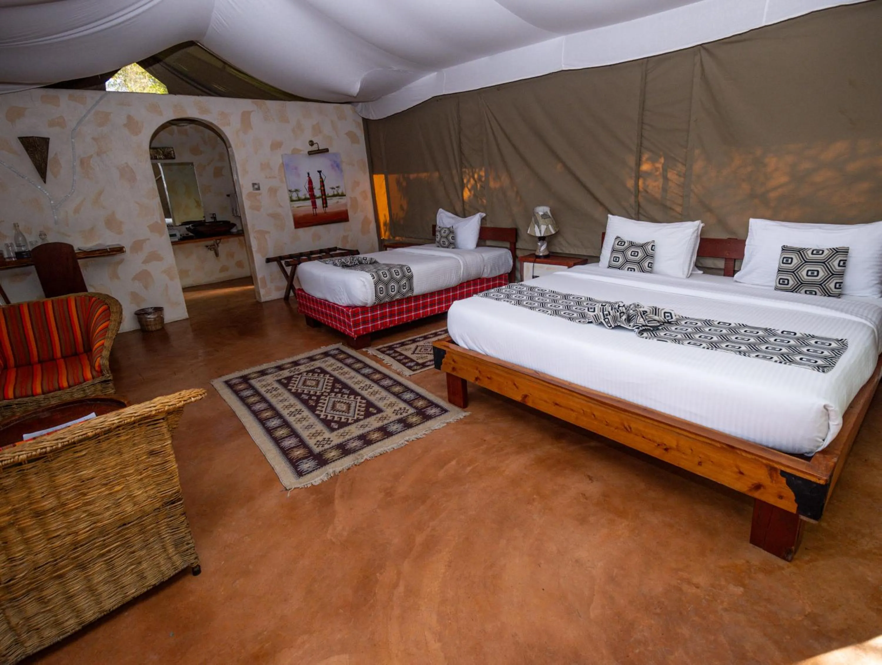 Bed in PrideInn Mara Camp & Cottages