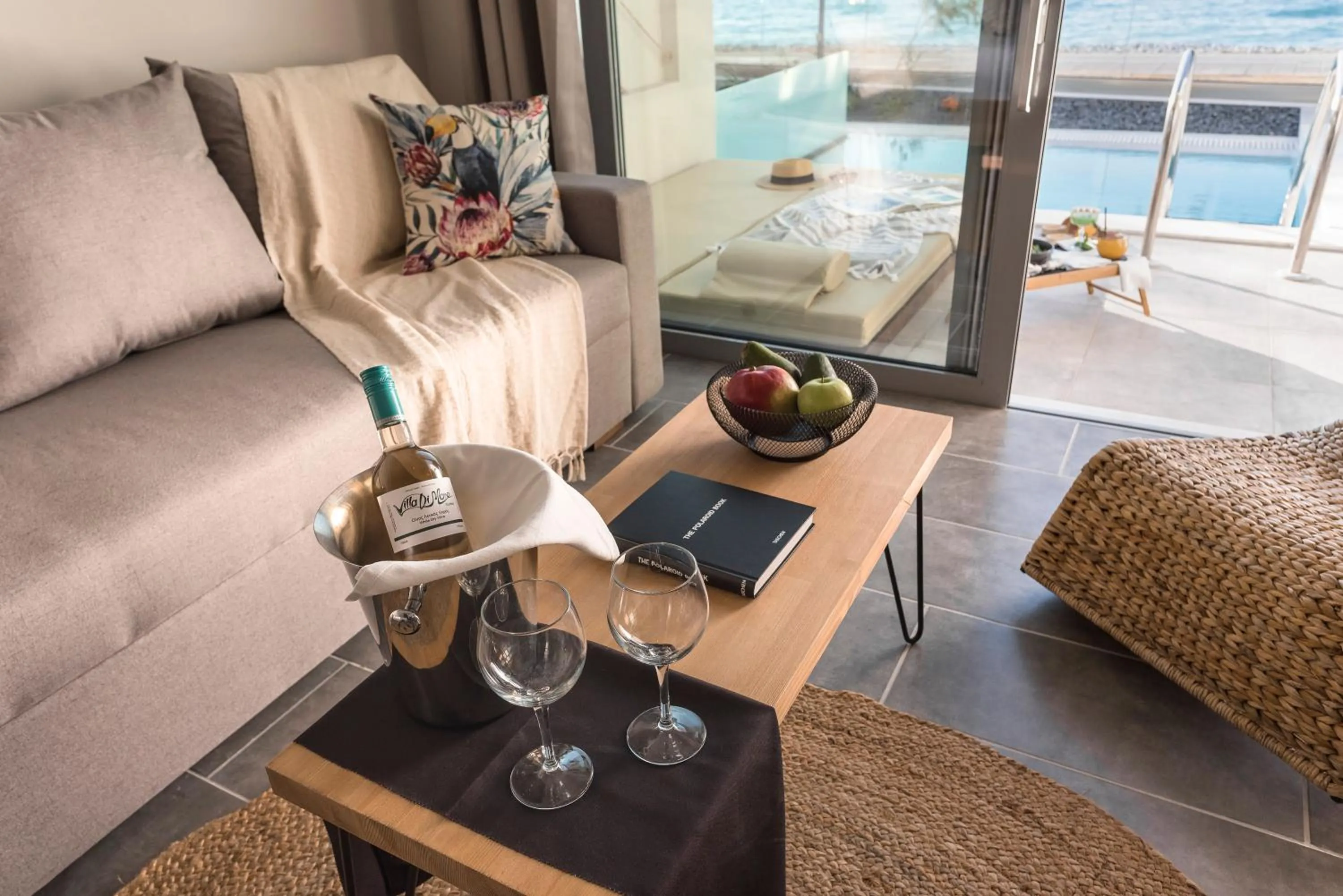 Living room in Villa Di Mare Seaside Suites