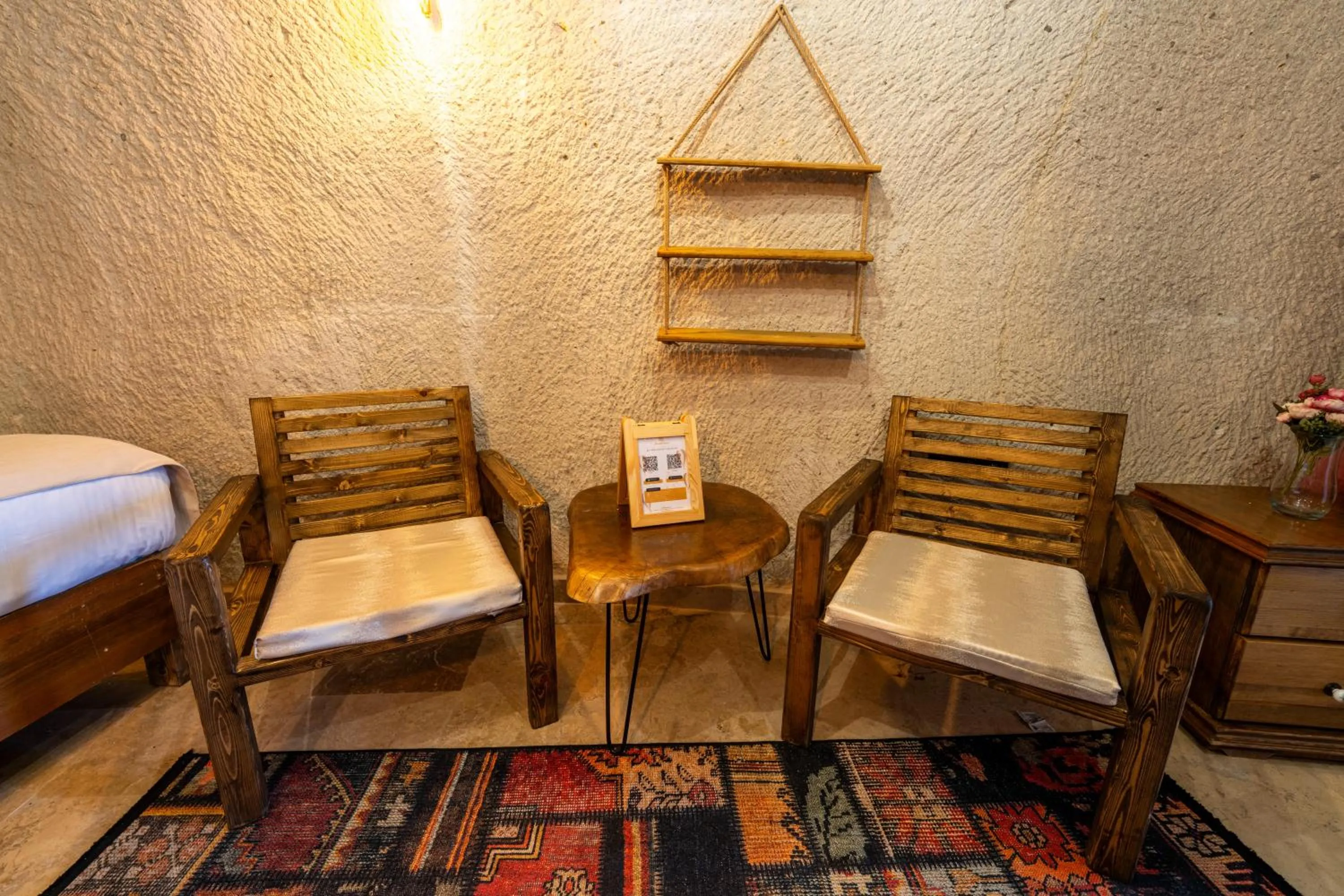 Seating area in Sunset Cave
