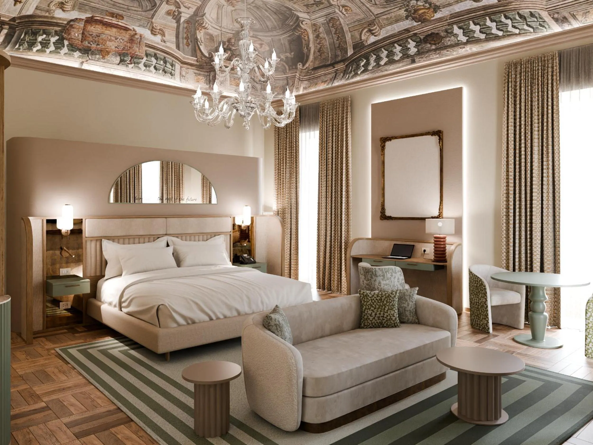 Bedroom, Bed in Rosetta Hotel Perugia Tapestry Collection By Hilton