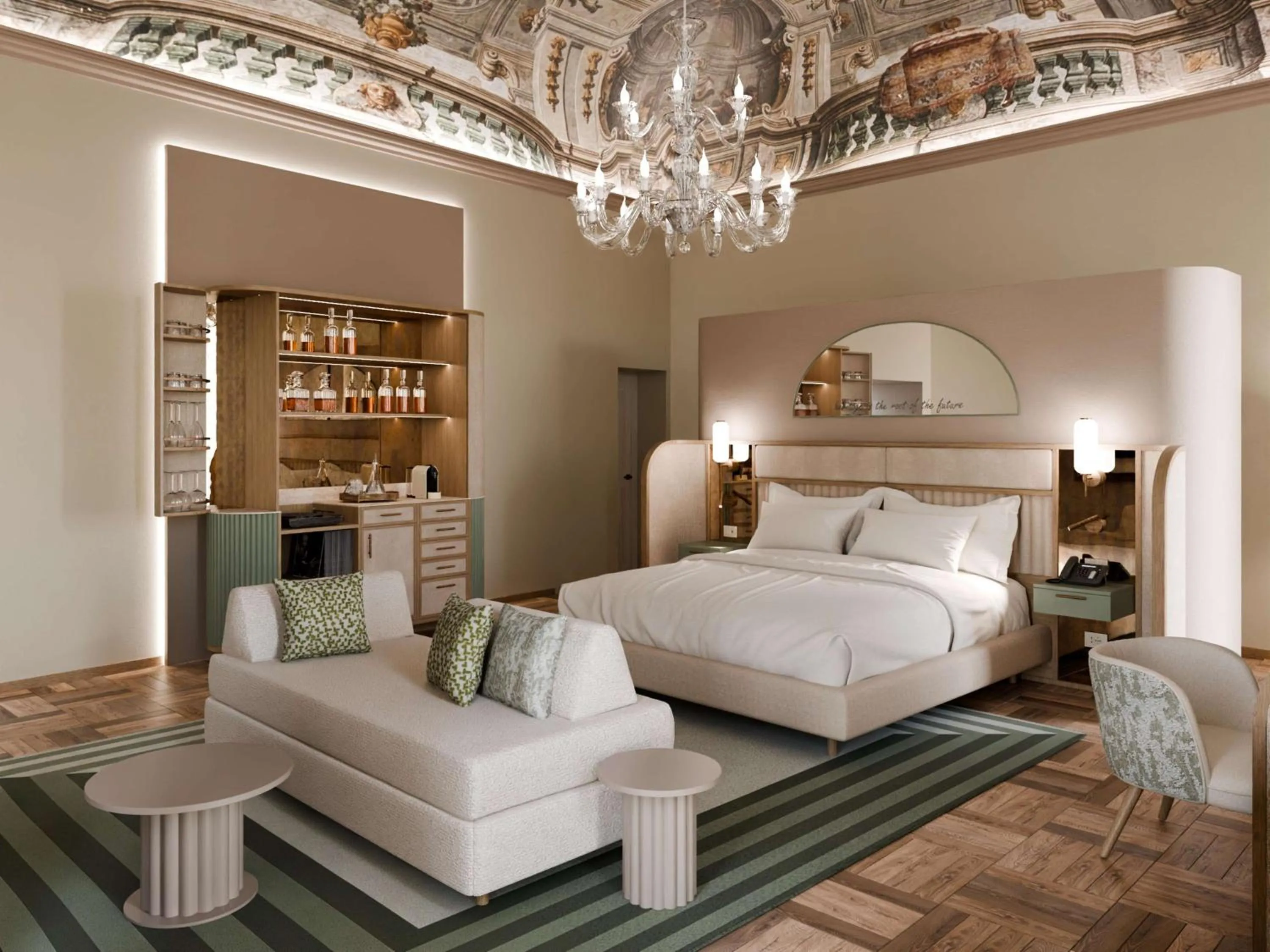 Bed in Rosetta Hotel Perugia Tapestry Collection By Hilton