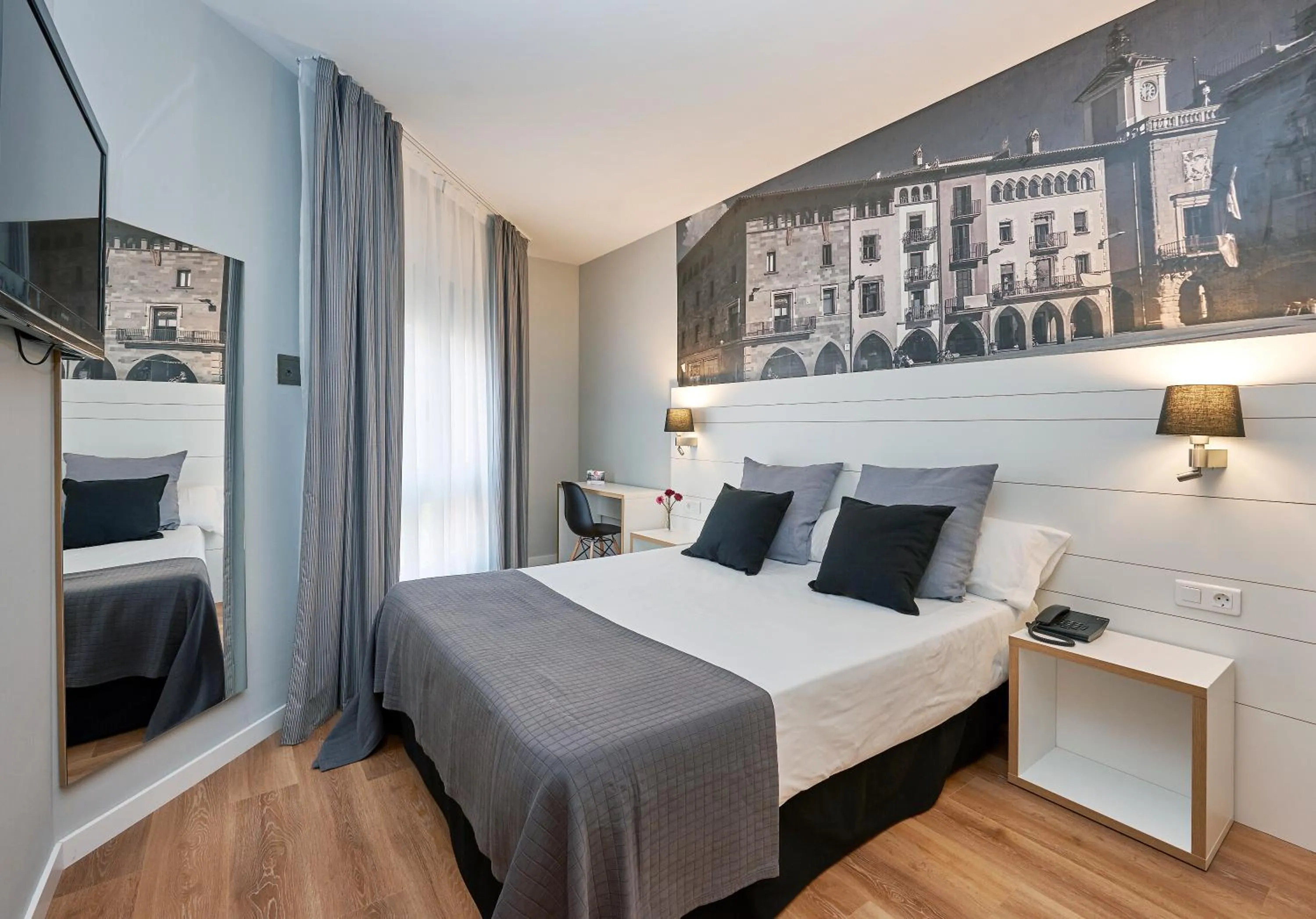 Bed in Hotel Can Pamplona