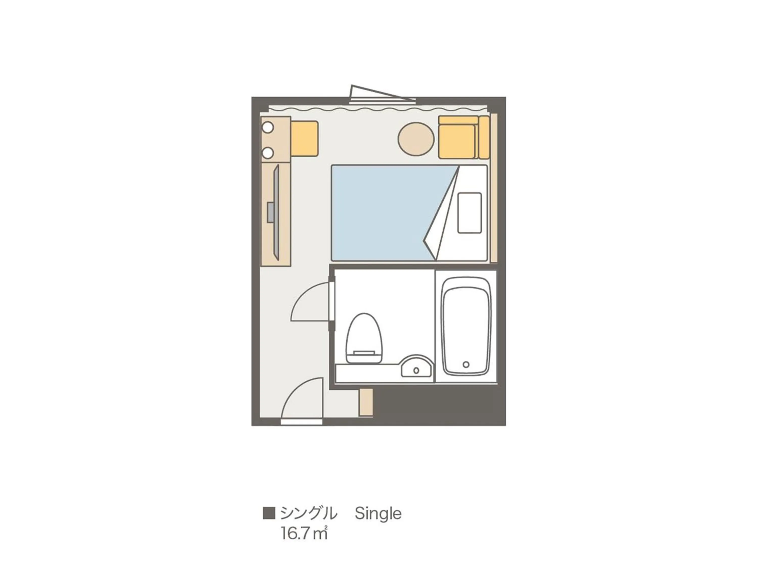 Photo of the whole room in Kansai Airport Washington Hotel