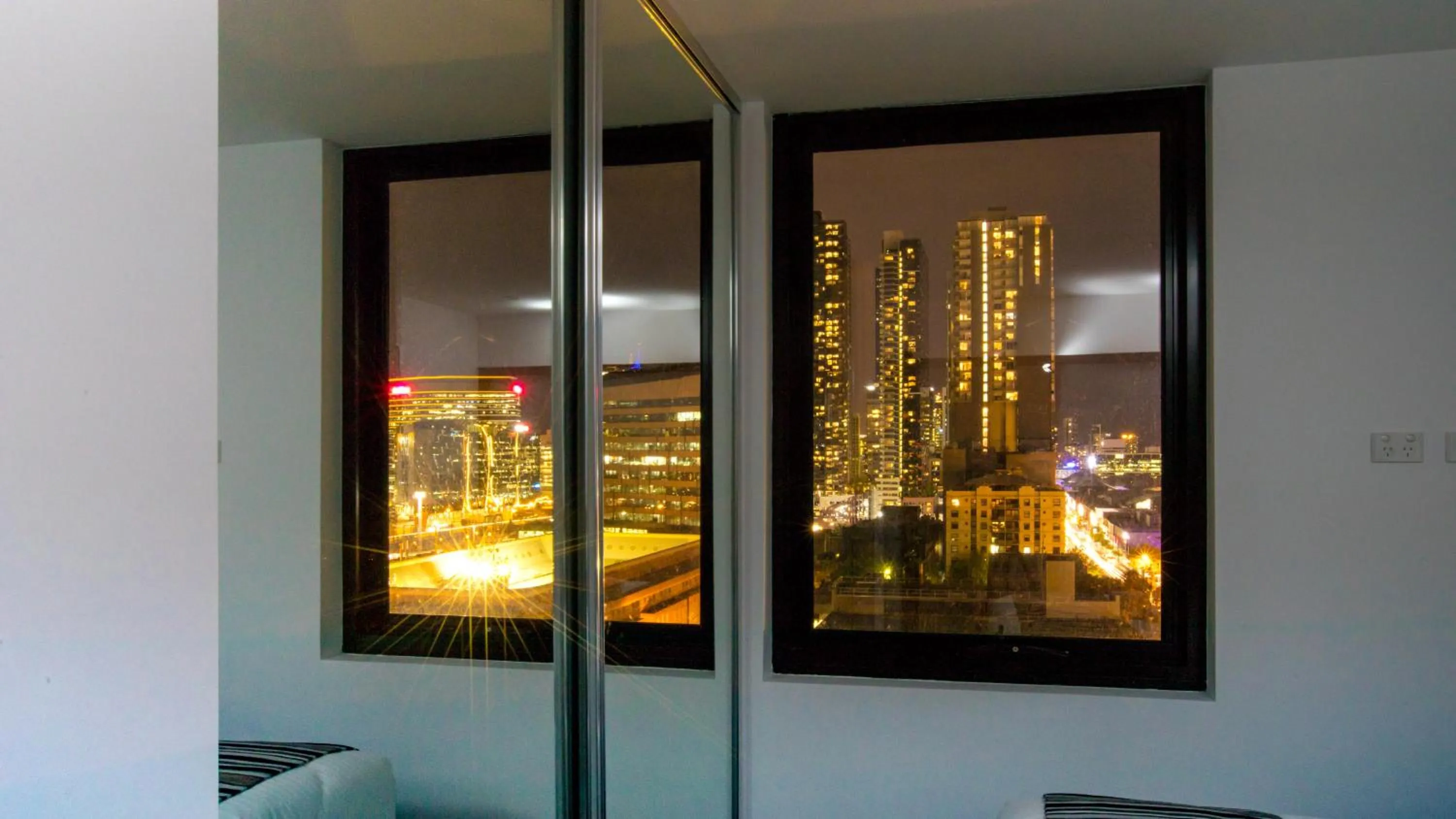Bedroom in Spencer Street Apartments