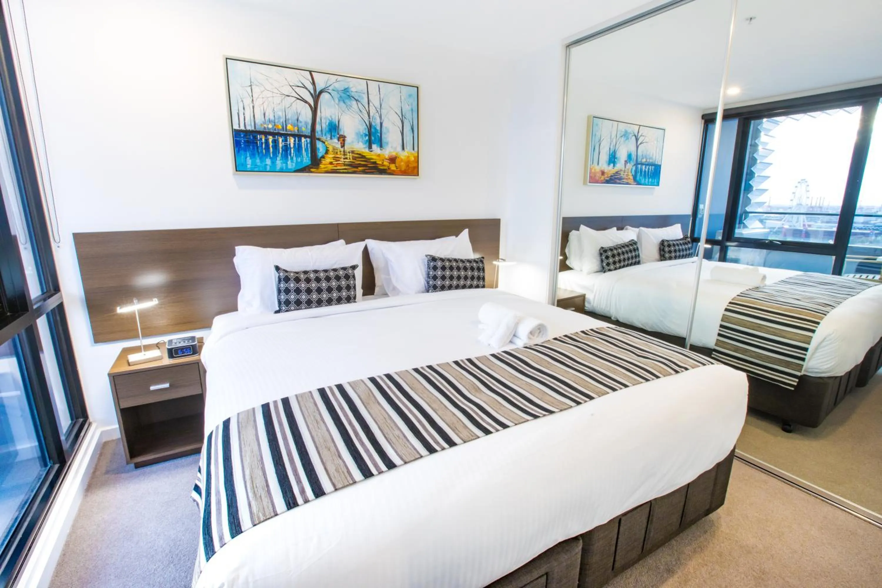 Bed in Spencer Street Apartments