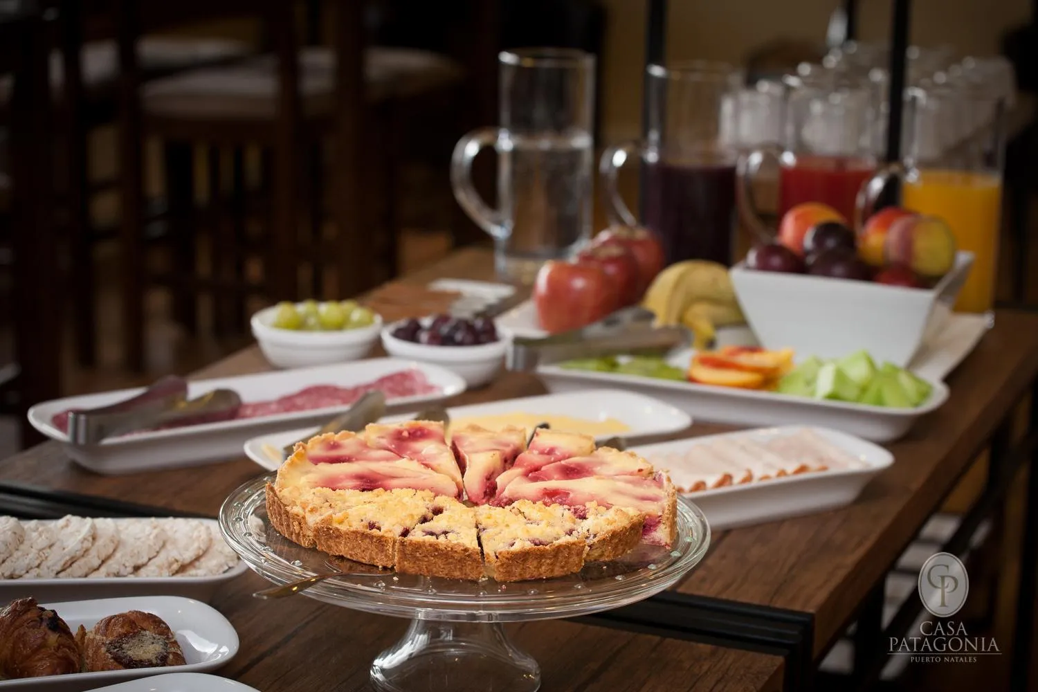 American breakfast in Casa de la Patagonia