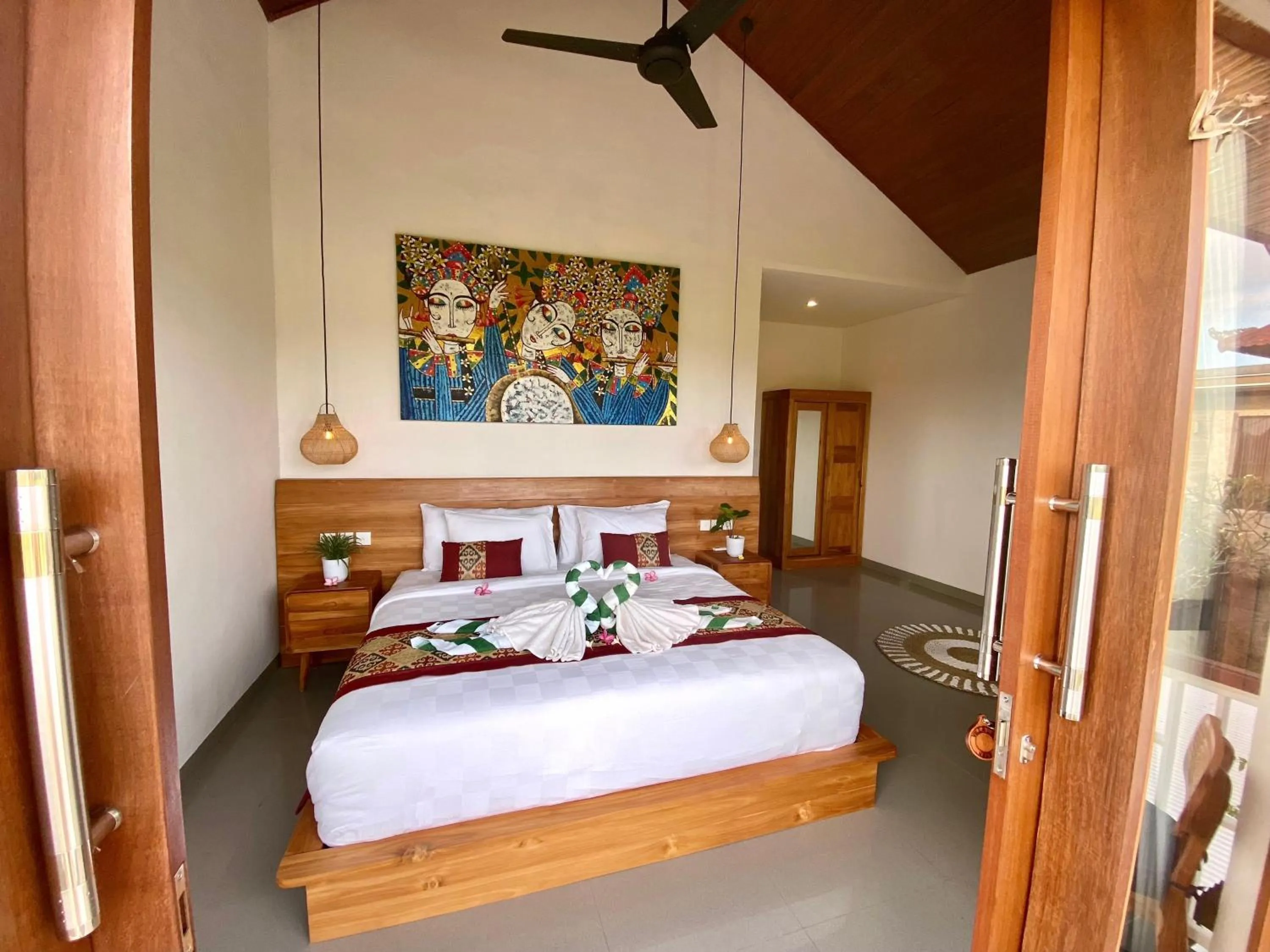 Bed in Pondok Uma Ubud