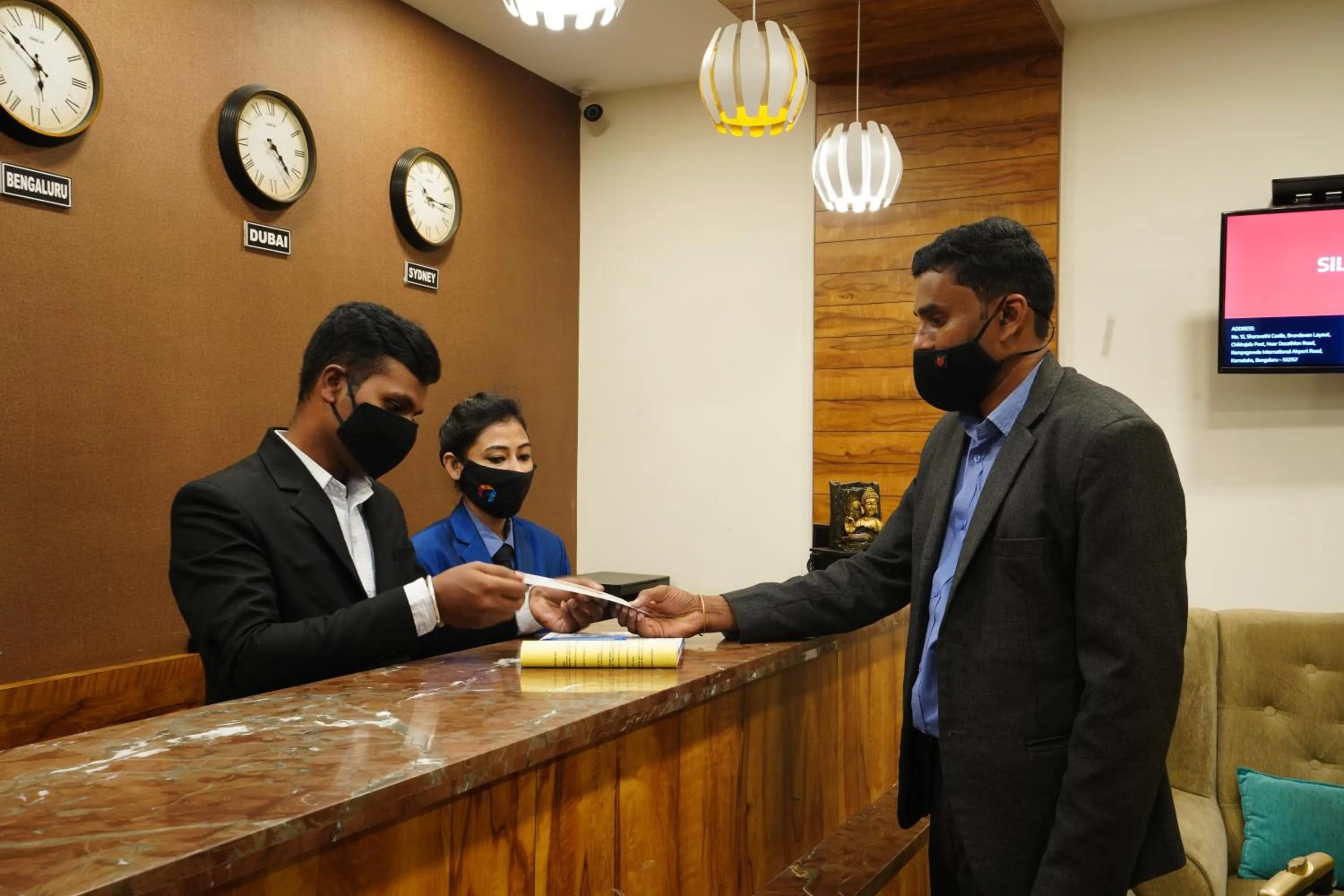 Lobby or reception in Silicon Inn Hotel Bangalore Airport