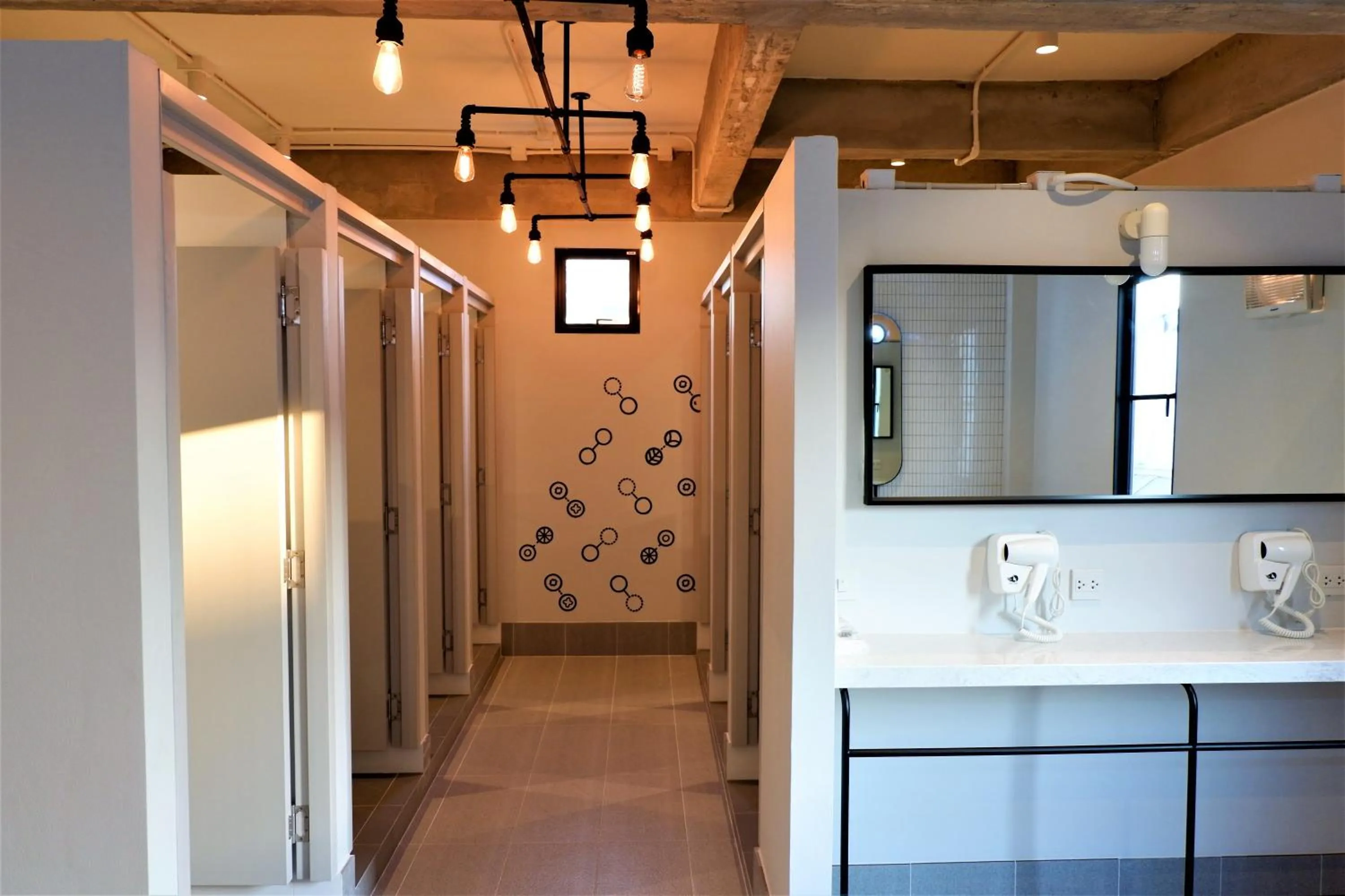 Shower in Bedspread Hostel